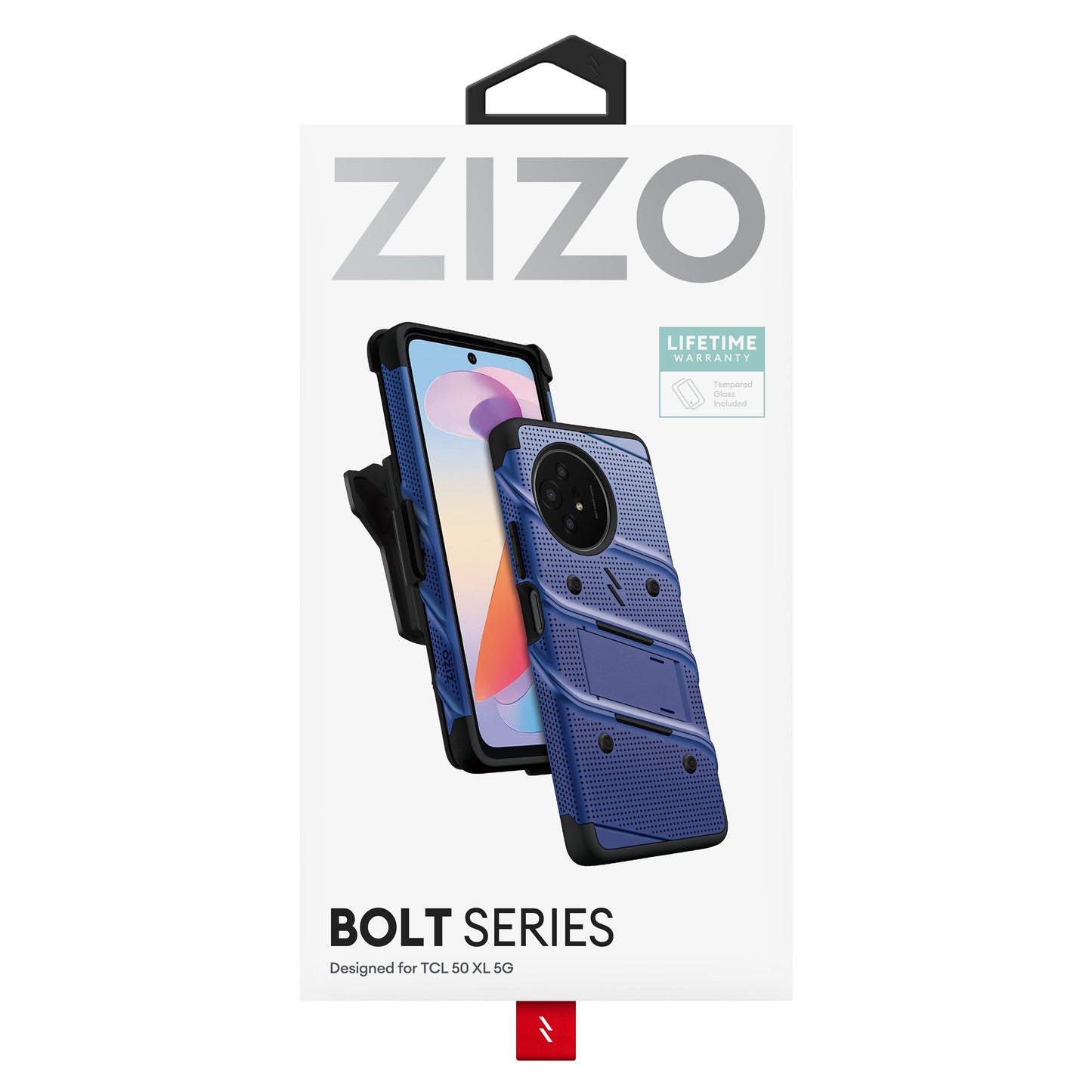 ZIZO BOLT Bundle TCL 50 XL 5G Case with Tempered Glass