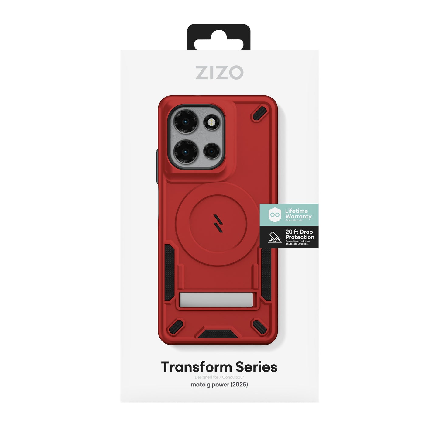 ZIZO TRANSFORM Series moto g power (2025) Case - Red