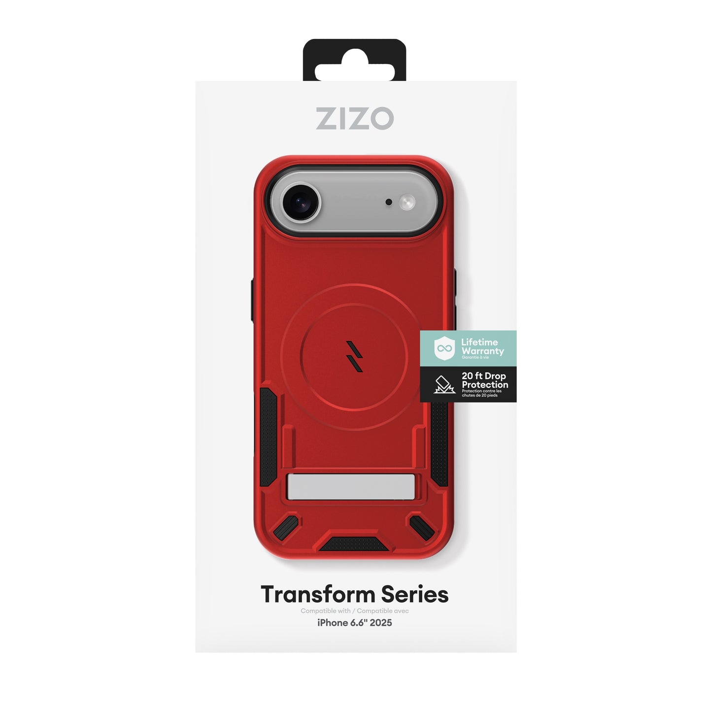 ZIZO TRANSFORM Series iPhone Air MagSafe Case - Red - ZIZO Wireless