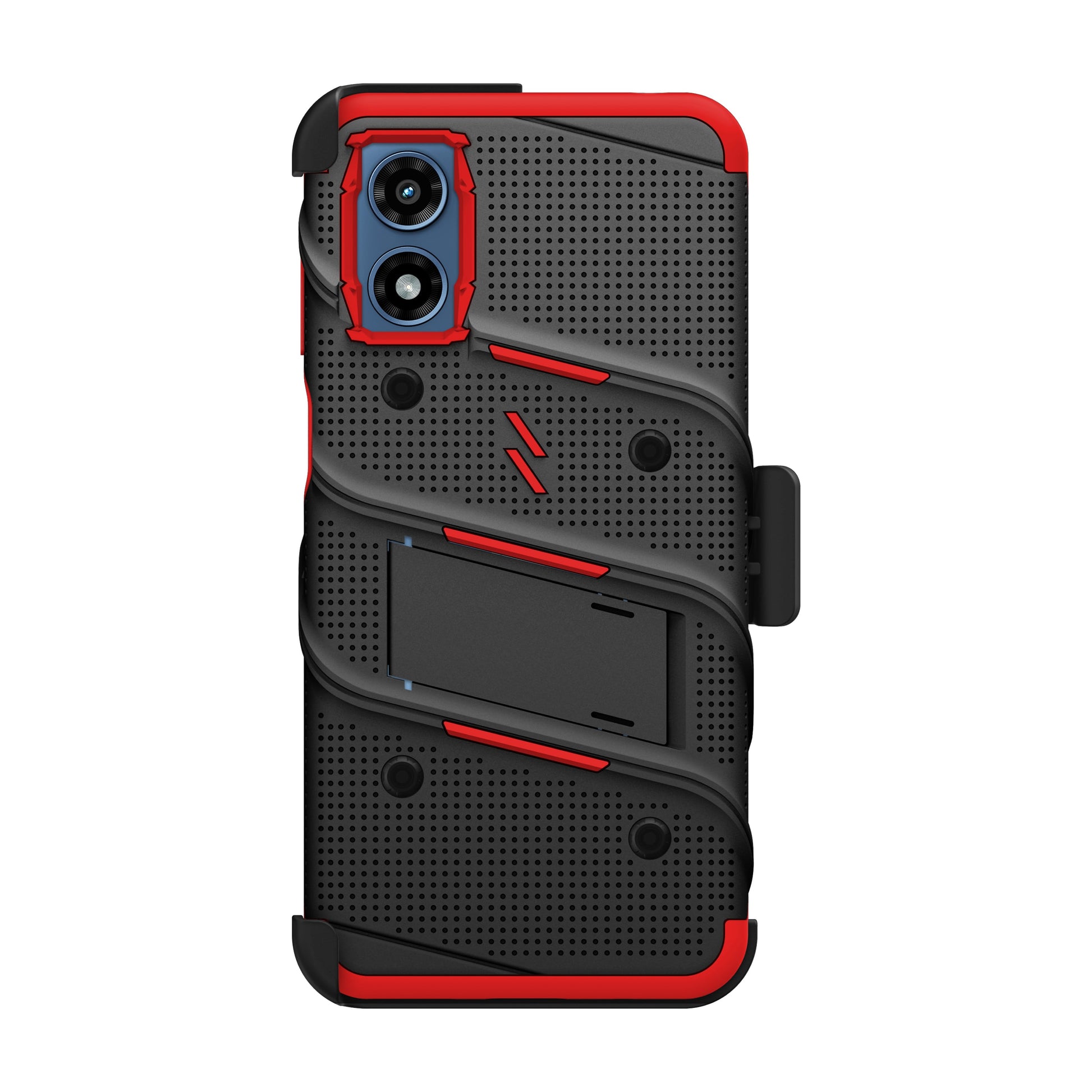 ZIZO BOLT Bundle moto g Play (2024) Case - Black / Red - ZIZO Wireless