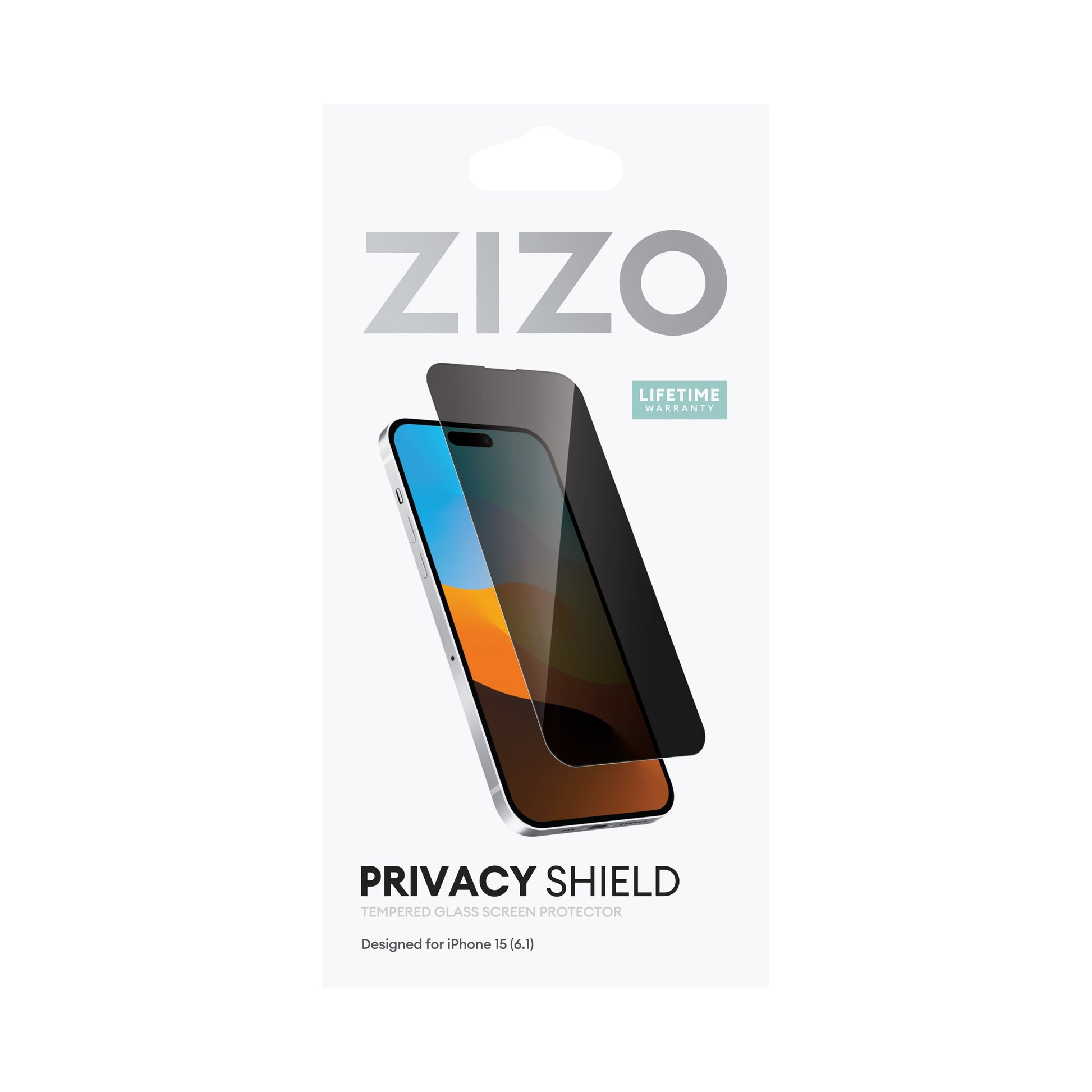 ZIZO PRIVACY Tempered Glass Screen Protector for iPhone 15 - Privacy - ZIZO Wireless