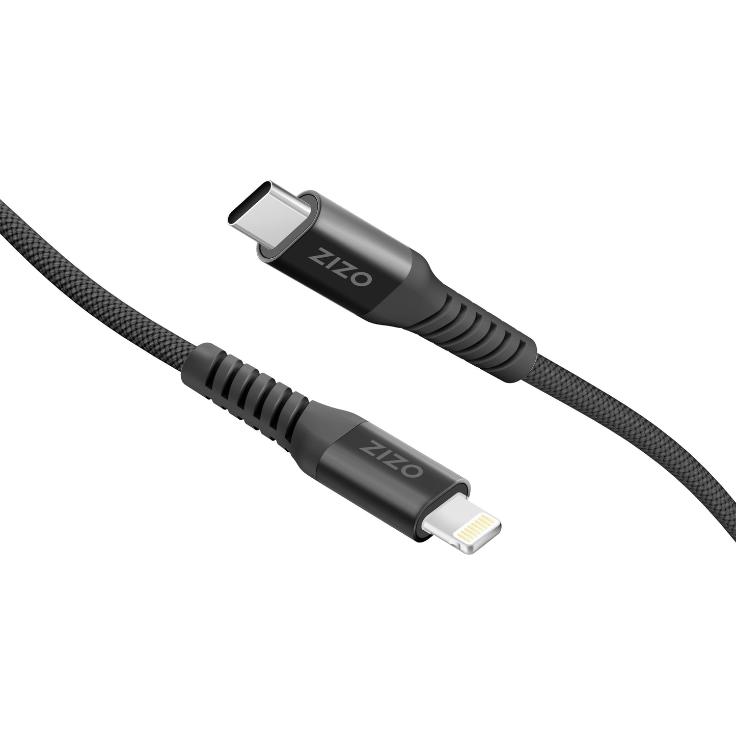 ZIZO PowerVault 5FT Braided Nylon USB-C to Lightning Cable - Black