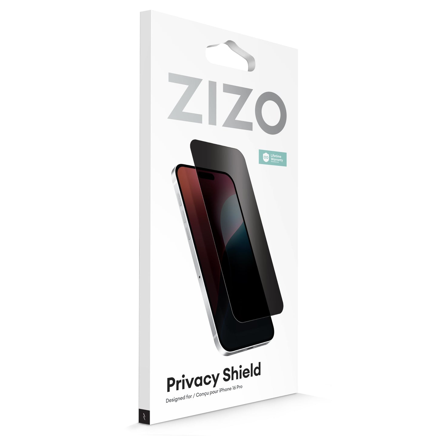 ZIZO PRIVACY Tempered Glass Screen Protector for iPhone 16 Pro - Privacy