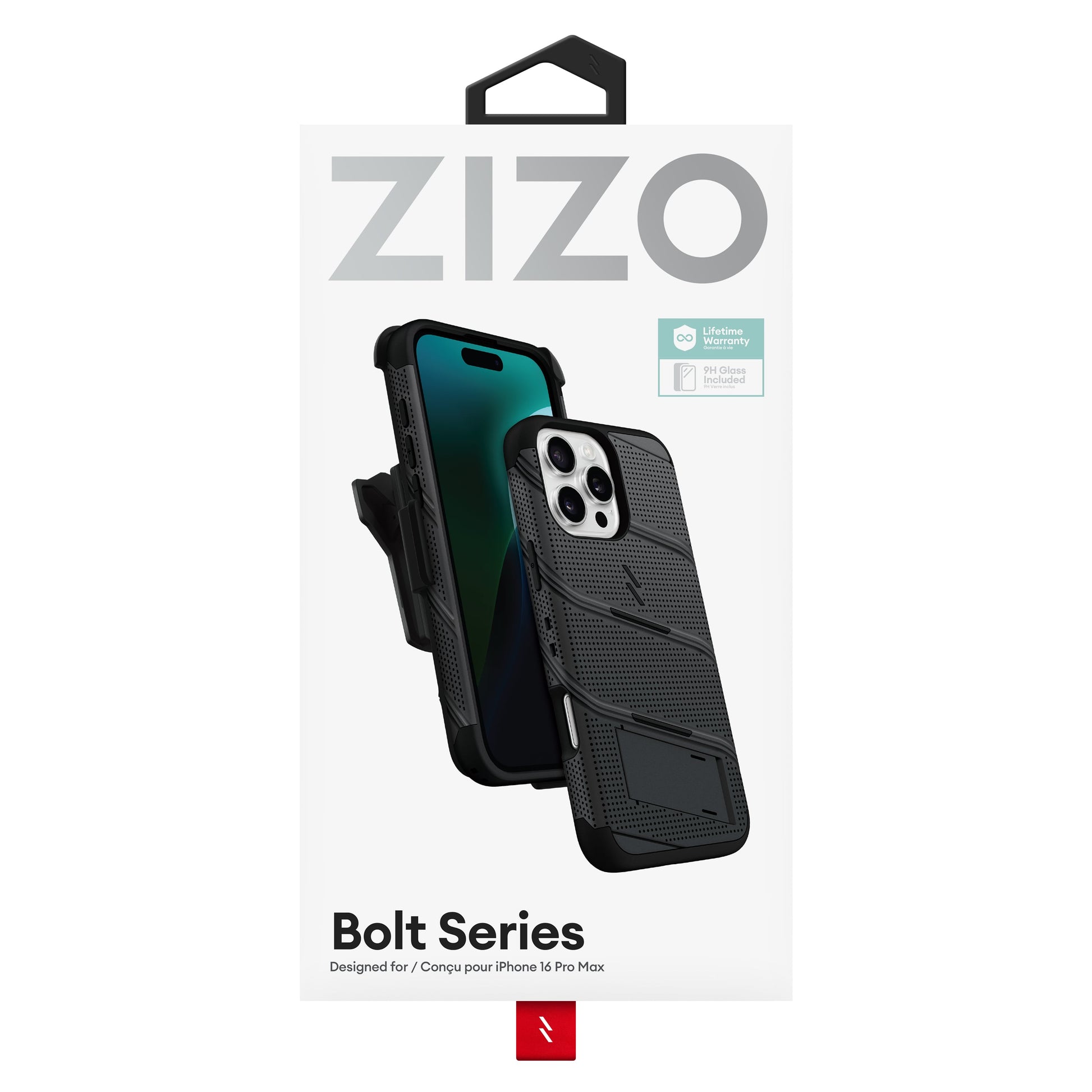 ZIZO BOLT Bundle iPhone 16 Pro Max Case - Black - ZIZO Wireless