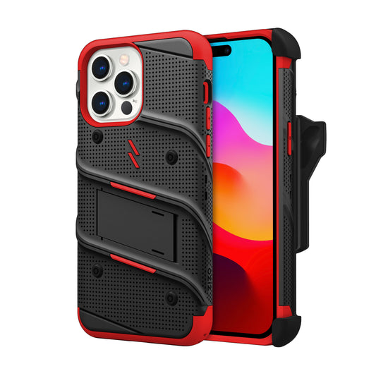 ZIZO BOLT Bundle iPhone 15 Pro Max Case - Red - ZIZO Wireless