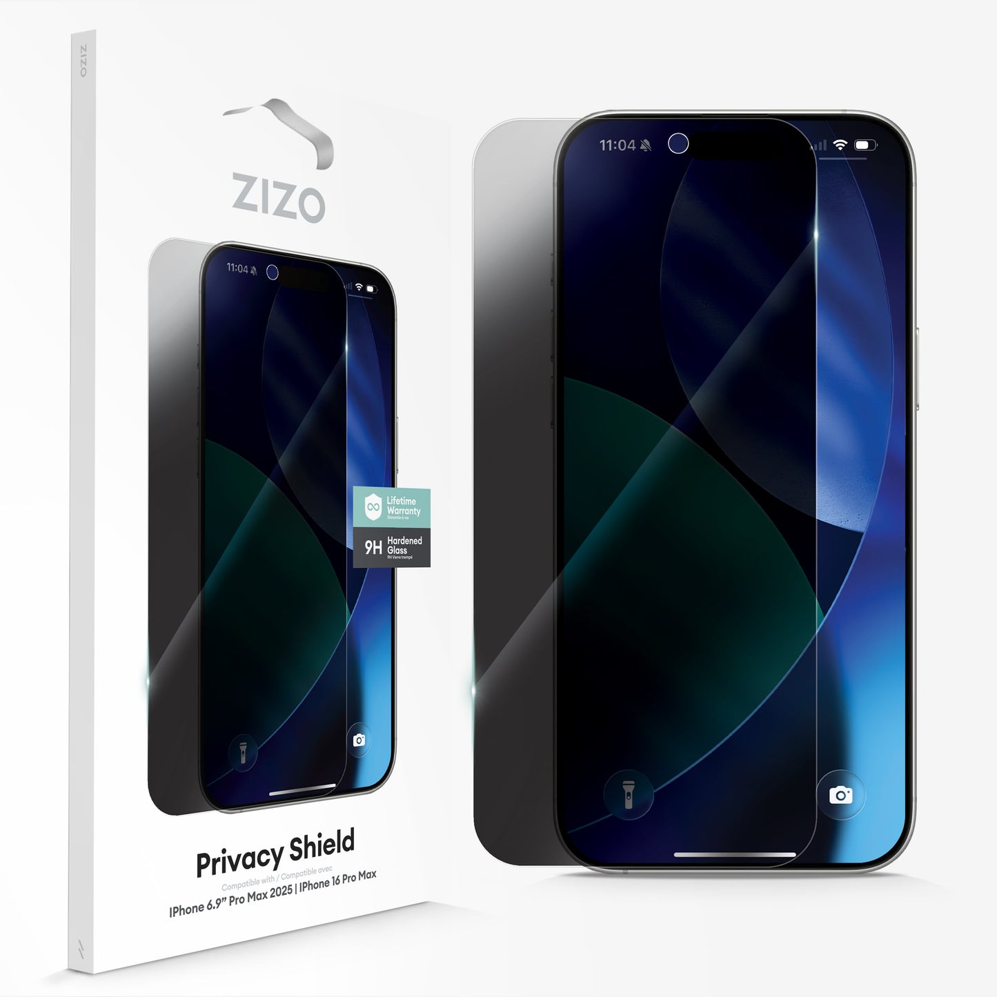ZIZO PRIVACY Tempered Glass Screen Protector for iPhone 17 Pro Max - Privacy