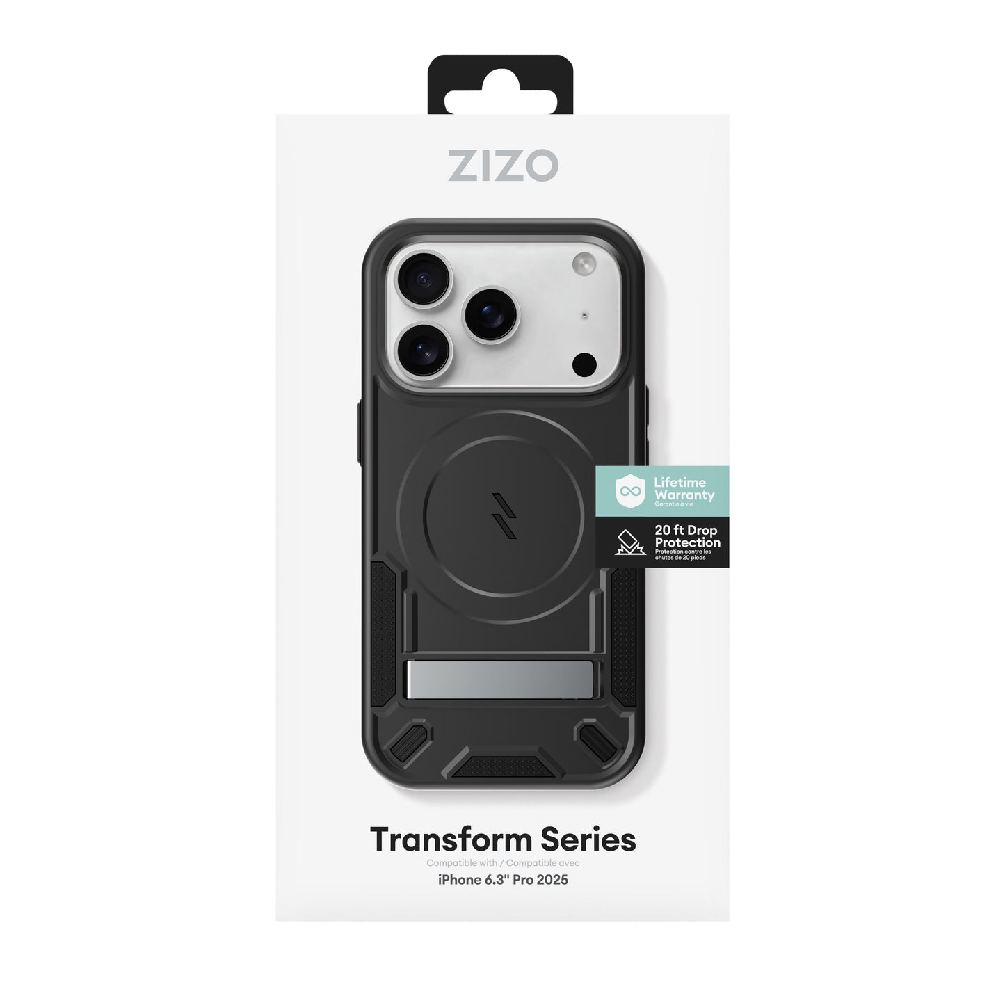 ZIZO TRANSFORM Series iPhone 17 Pro MagSafe Case - Black