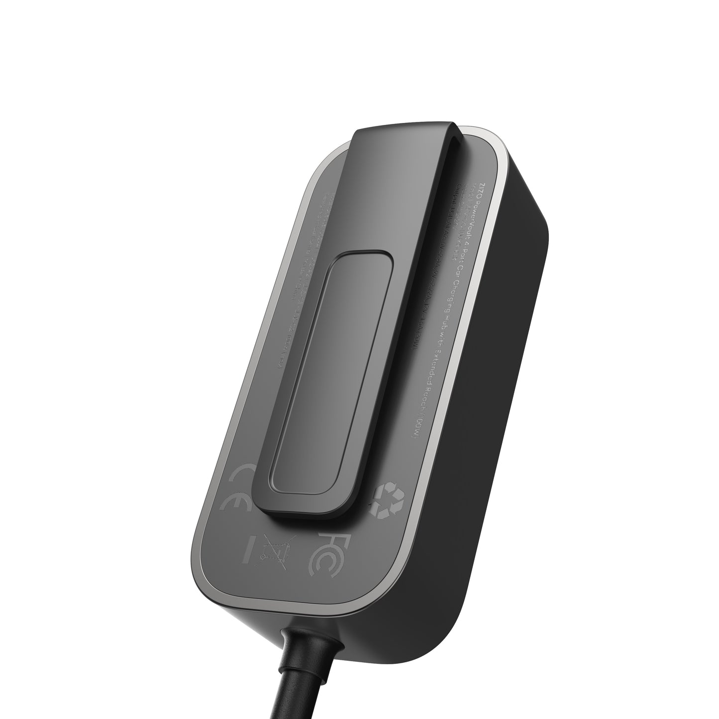 ZIZO PowerVault 4-Port Car Charging Hub with Extended Reach (100W) - Black