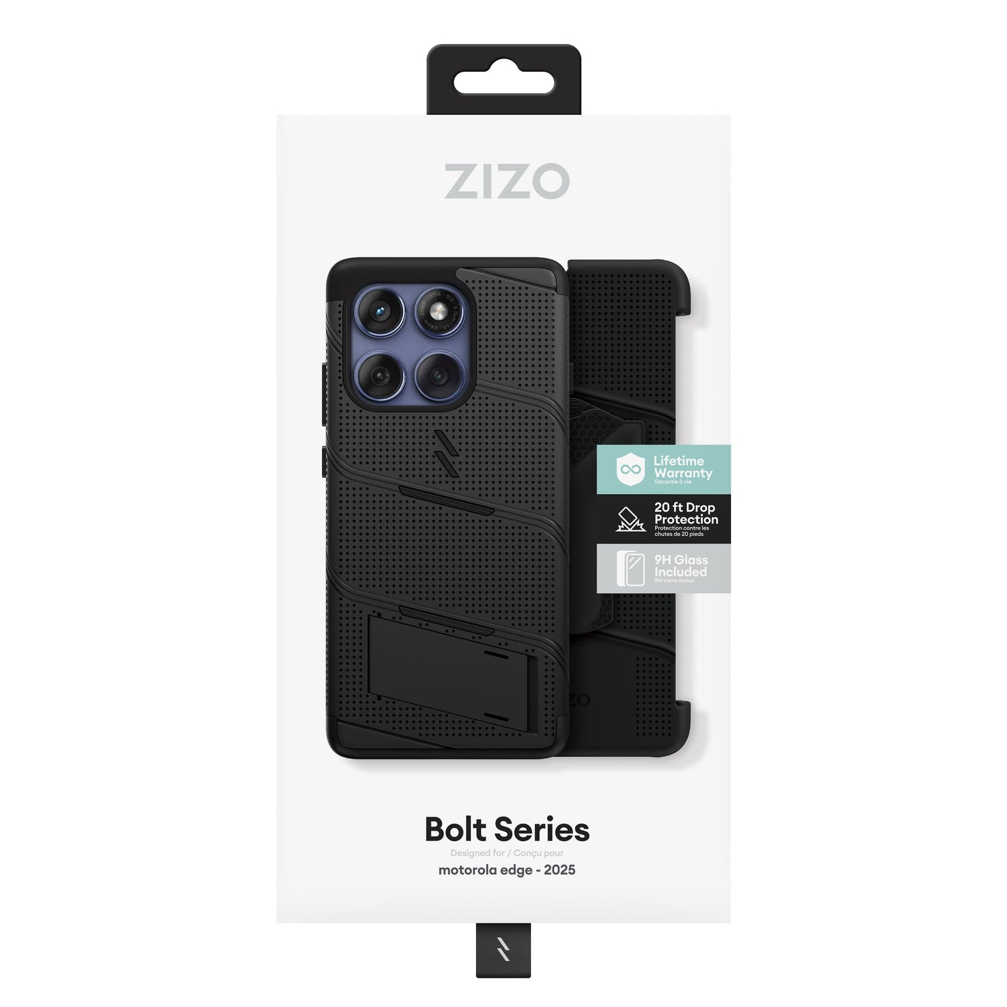 ZIZO BOLT Series moto edge (2025) Case - Black - ZIZO Wireless