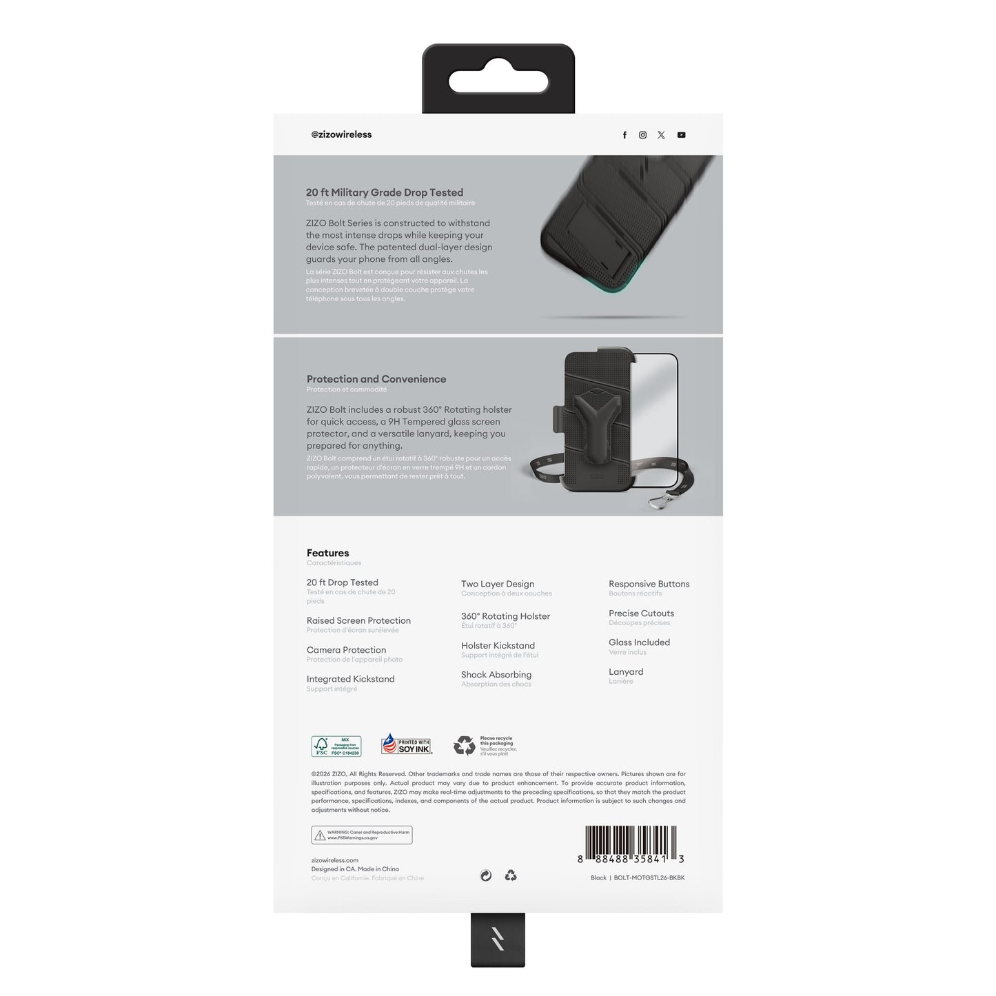 ZIZO BOLT Series moto g stylus - 2026 / 2025 Case