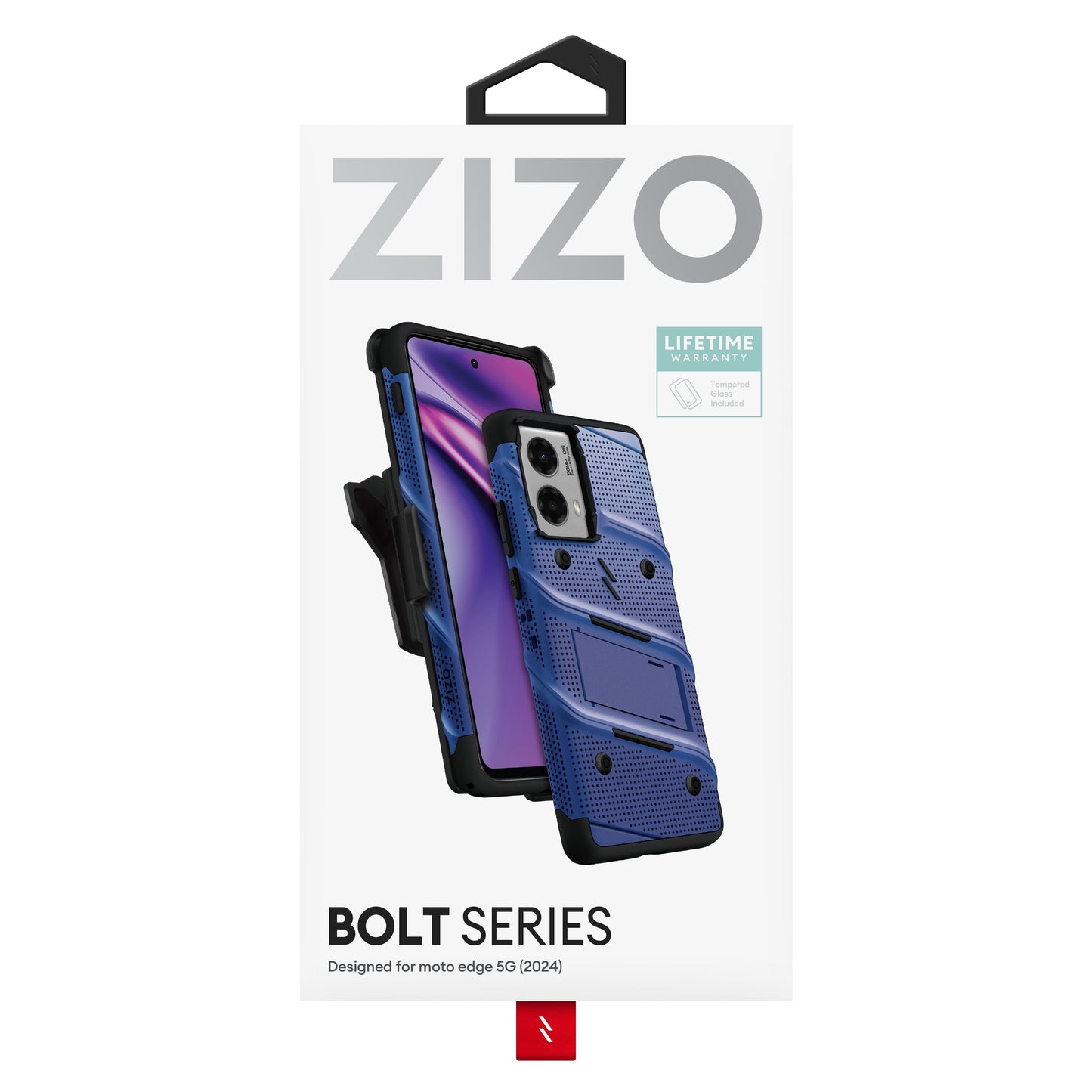 ZIZO BOLT Bundle moto edge 5G (2024) Case with Tempered Glass