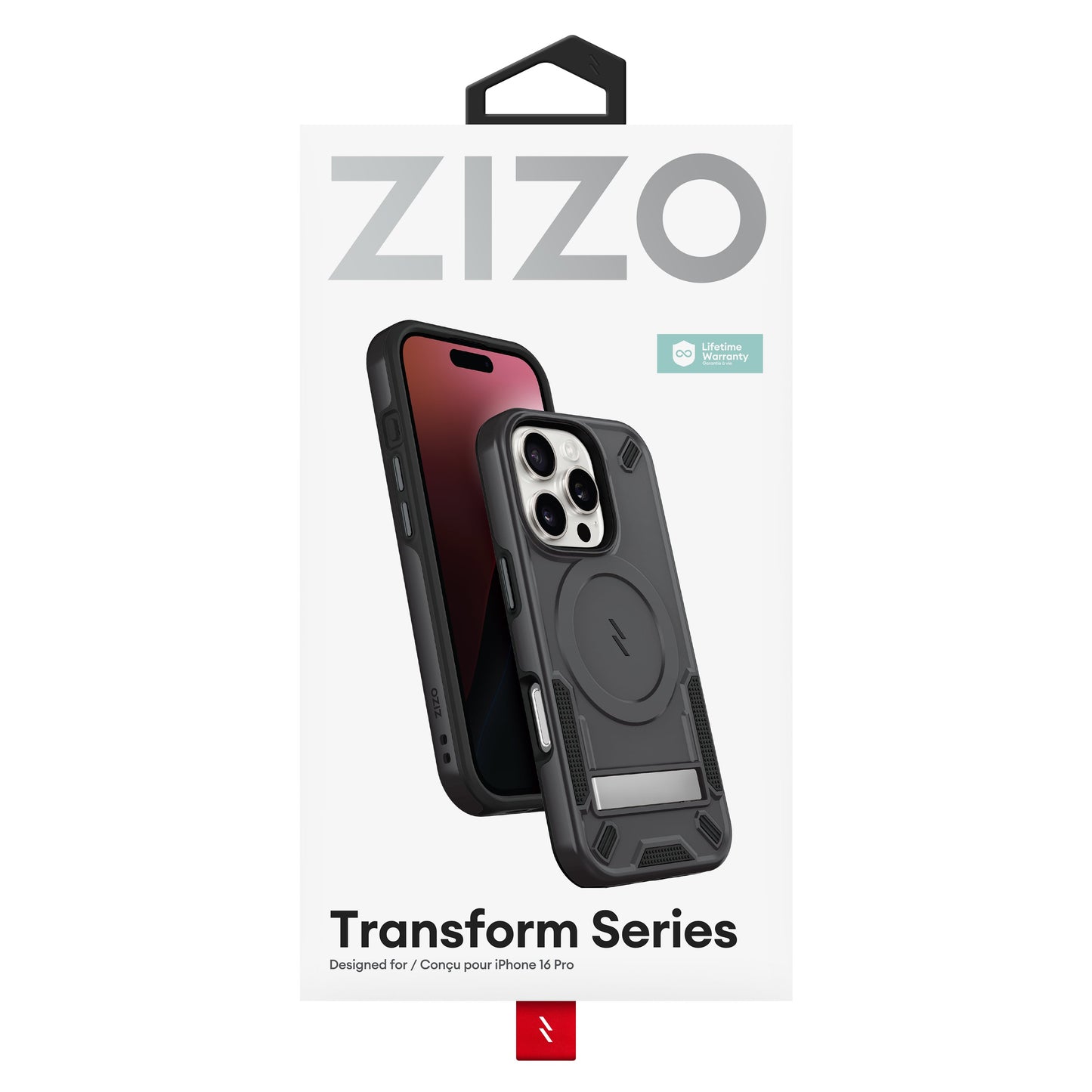 ZIZO TRANSFORM Series iPhone 16 Pro Case - Black