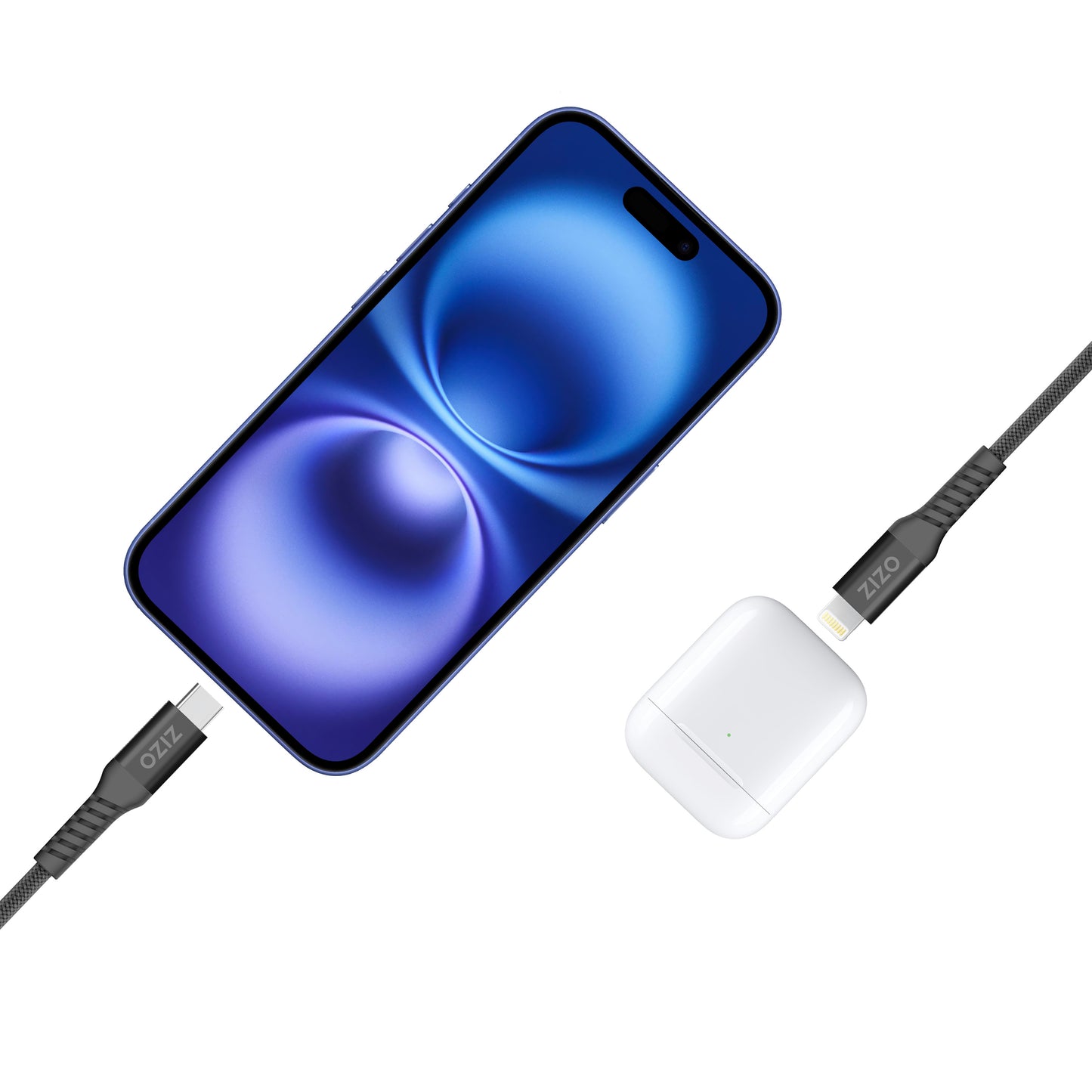 ZIZO PowerVault 5FT Braided Nylon USB-C to Lightning Cable - Black