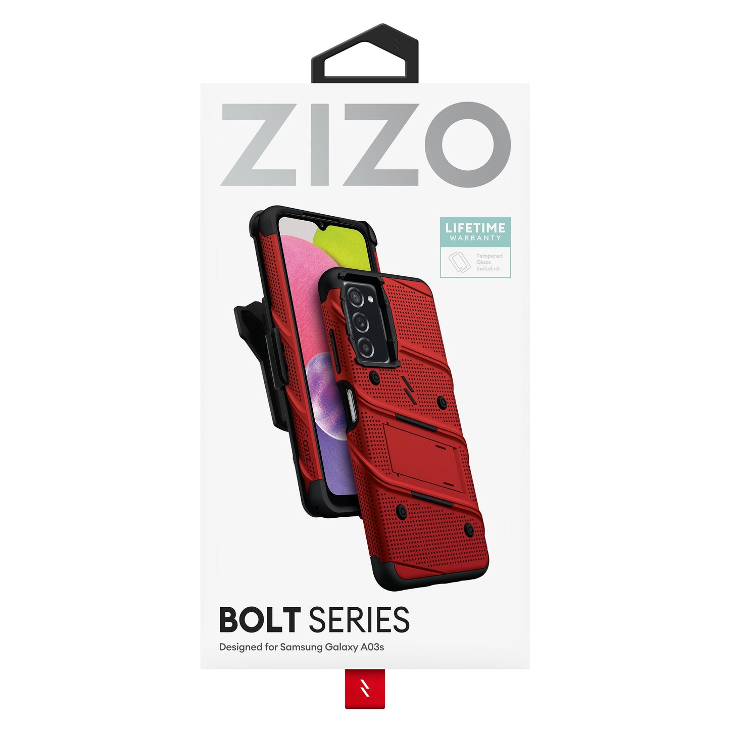 ZIZO BOLT Bundle Galaxy A03s Case with Tempered Glass - ZIZO Wireless