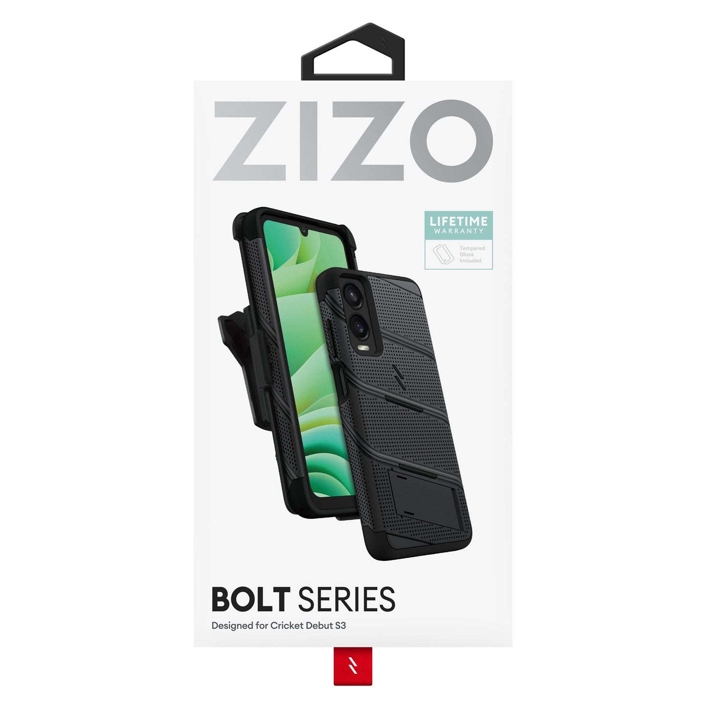 ZIZO BOLT Bundle Cricket Debut S3 Case with Tempered Glass