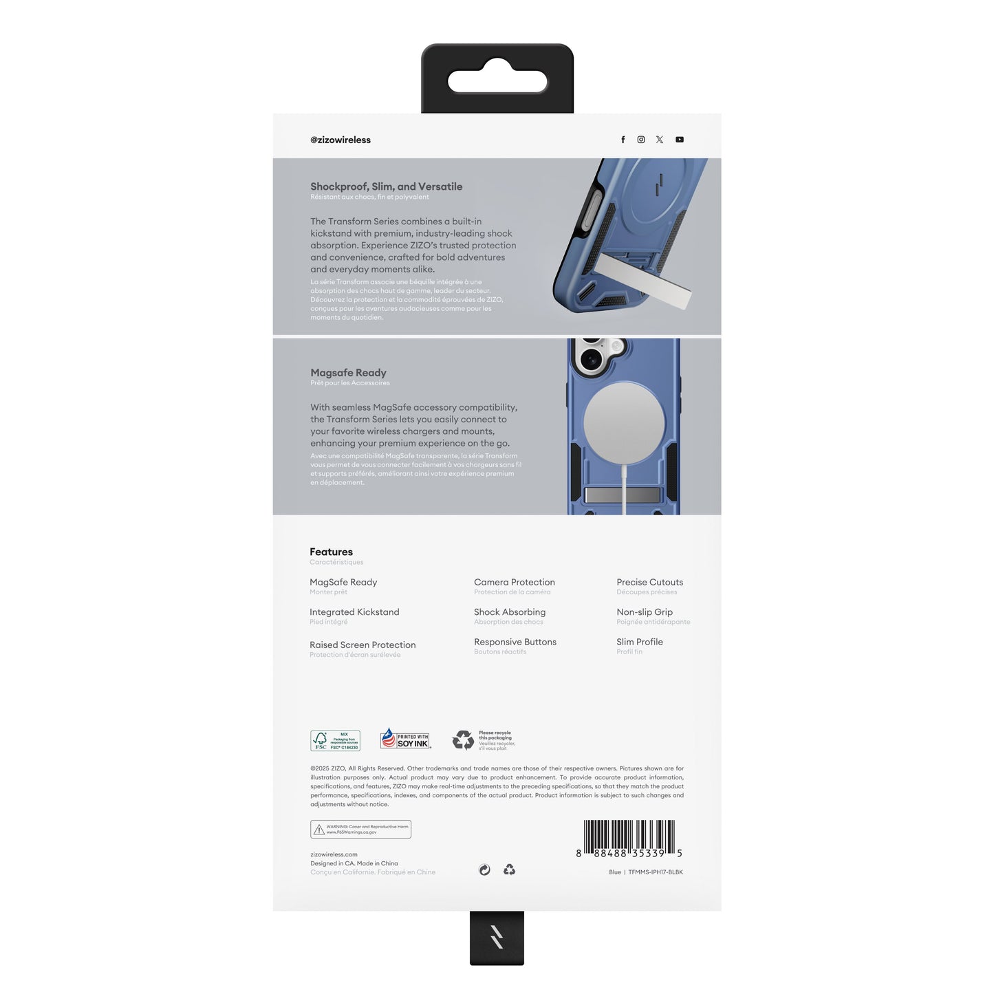 ZIZO TRANSFORM Series iPhone 17 MagSafe Case
