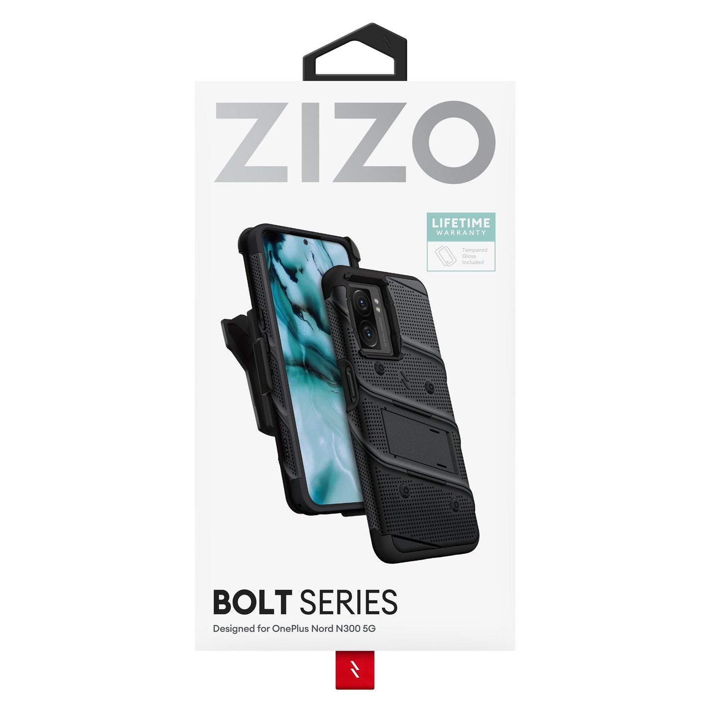 ZIZO BOLT Bundle OnePlus Nord N300 5G Case - Black - ZIZO Wireless