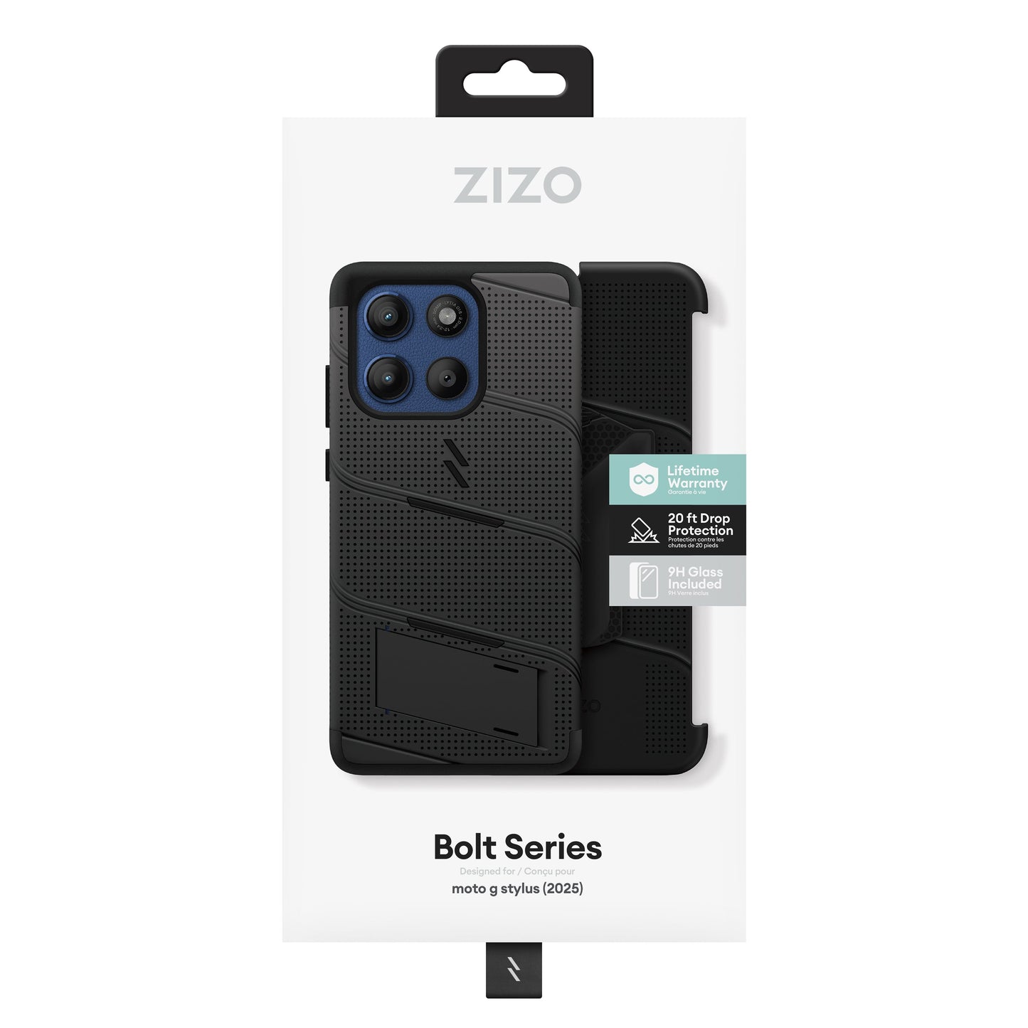 ZIZO BOLT Bundle moto g stylus (2025) Case with Tempered Glass
