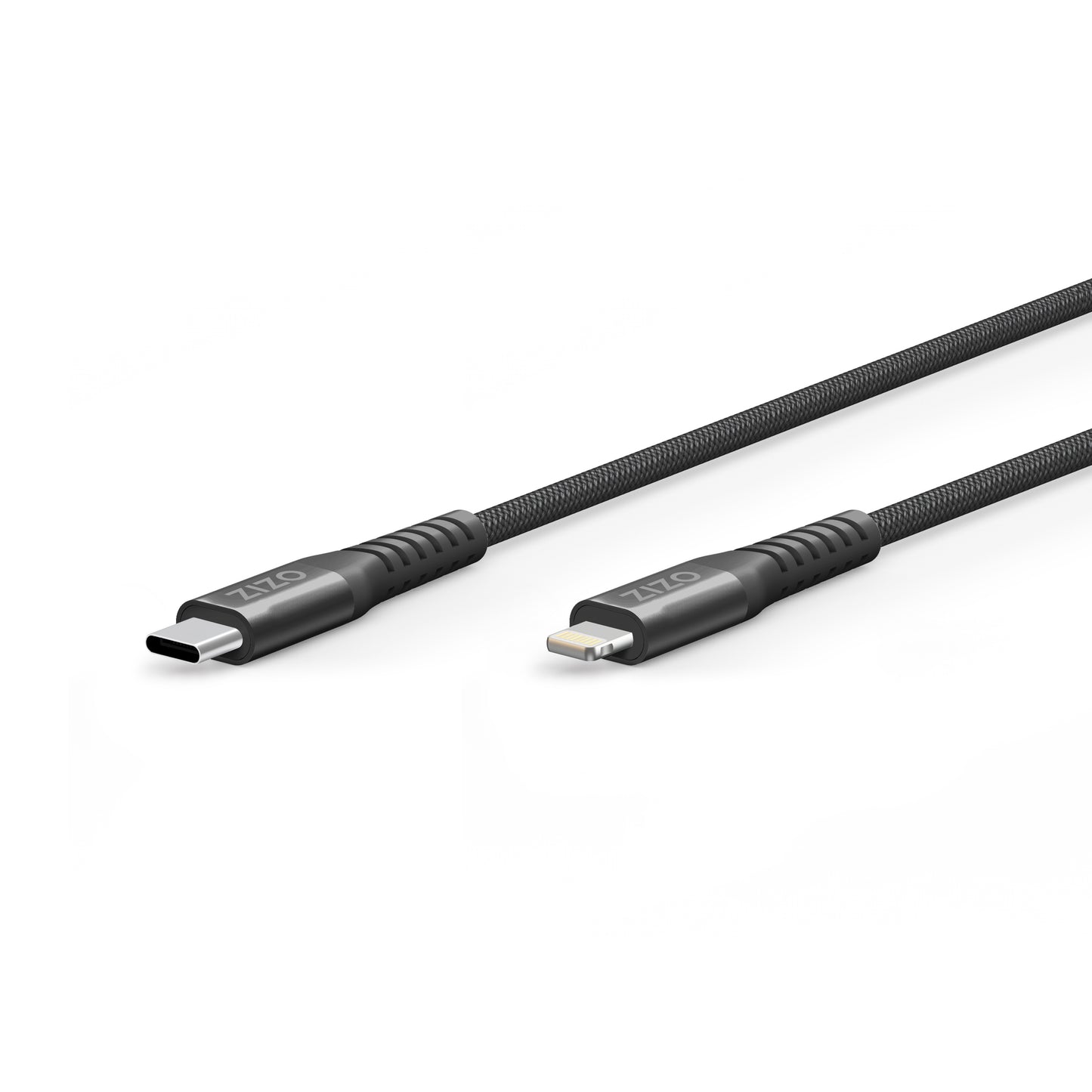 ZIZO PowerVault 5FT Braided Nylon USB-C to Lightning Cable - Black