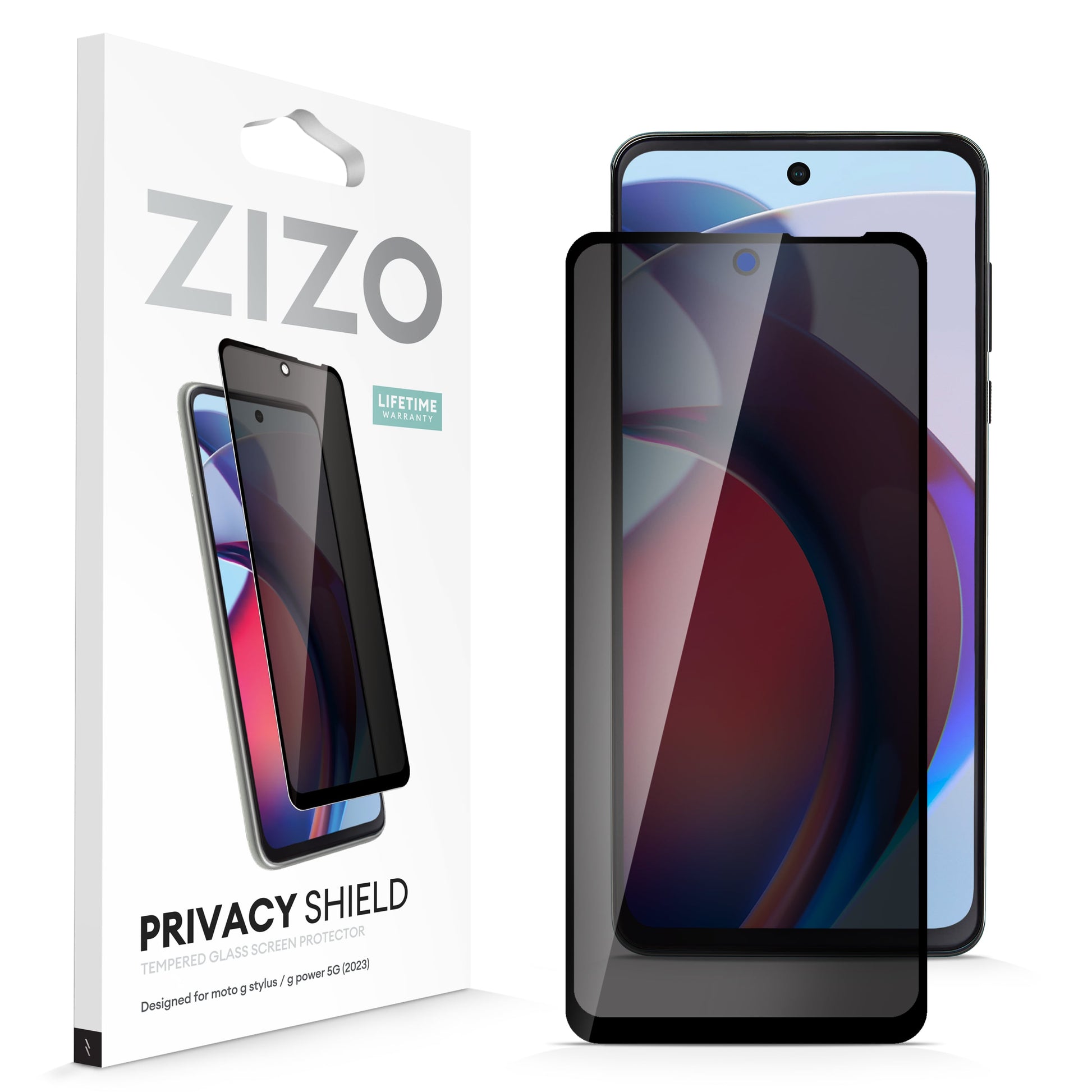 ZIZO PRIVACY Tempered Glass Screen Protector for moto g stylus (2023) - Privacy - ZIZO Wireless
