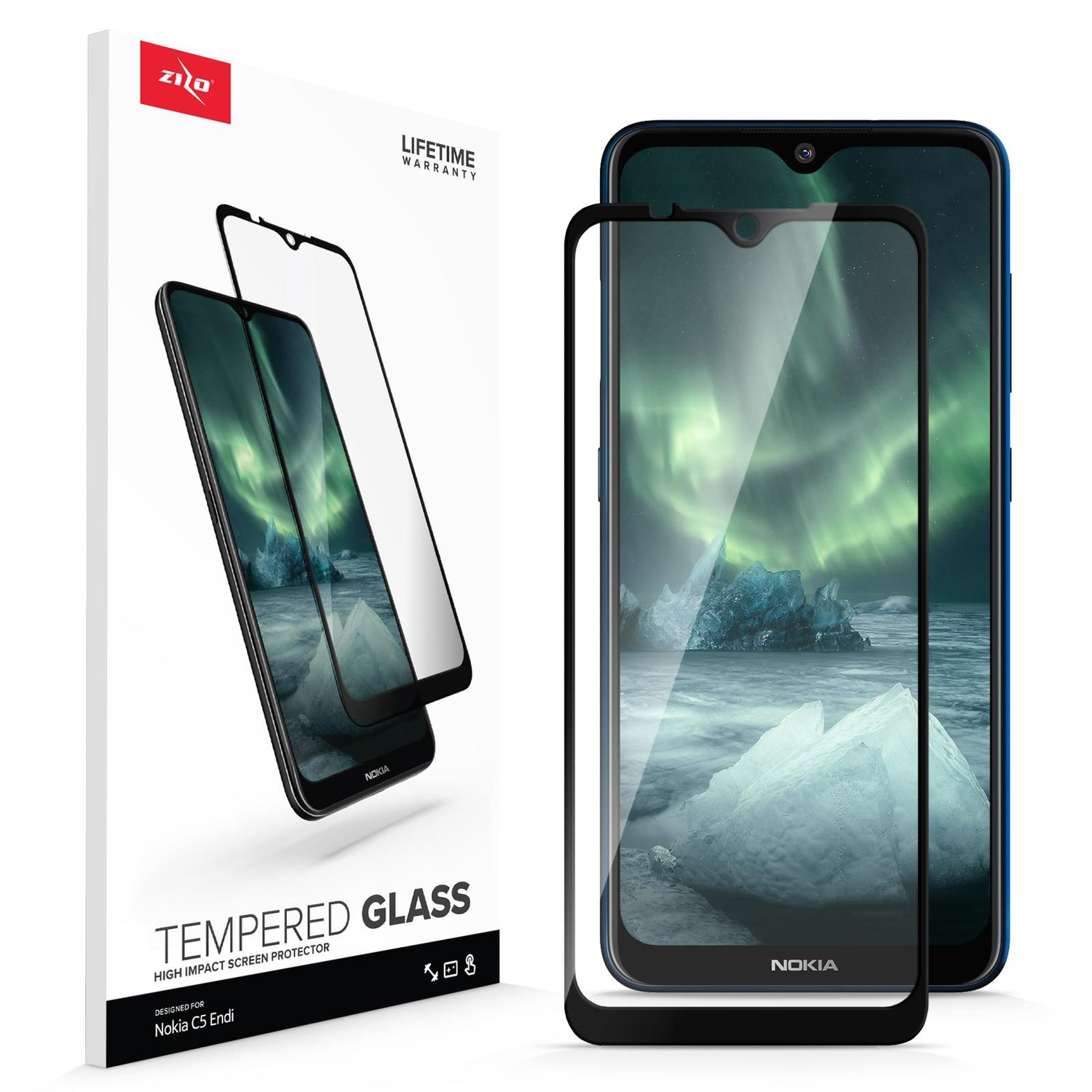 ZIZO TEMPERED GLASS Screen Protector for Nokia C5 Endi - ZIZO Wireless
