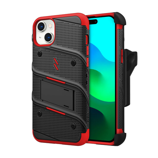 ZIZO BOLT Bundle iPhone 15 Plus Case - Red - ZIZO Wireless