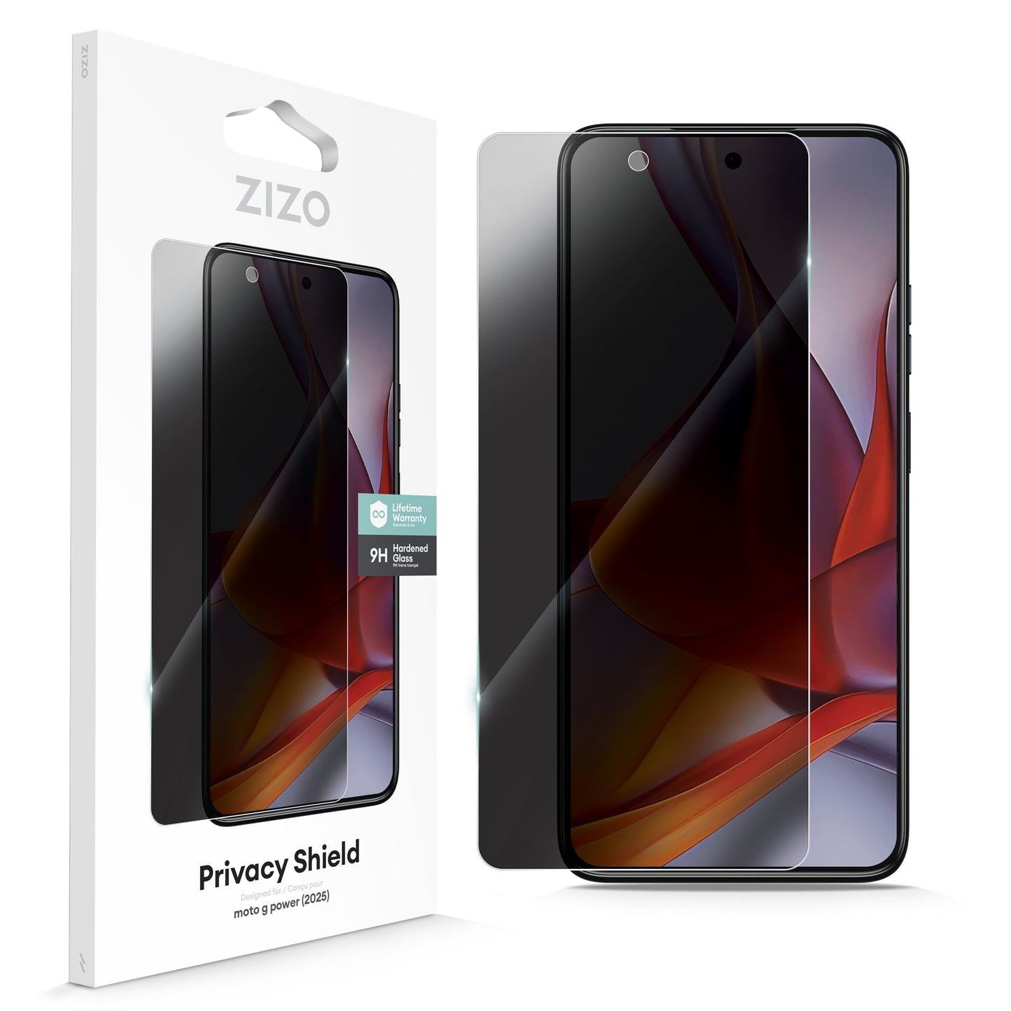ZIZO PRIVACY Tempered Glass Screen Protector for moto g power - 2025 / 2026