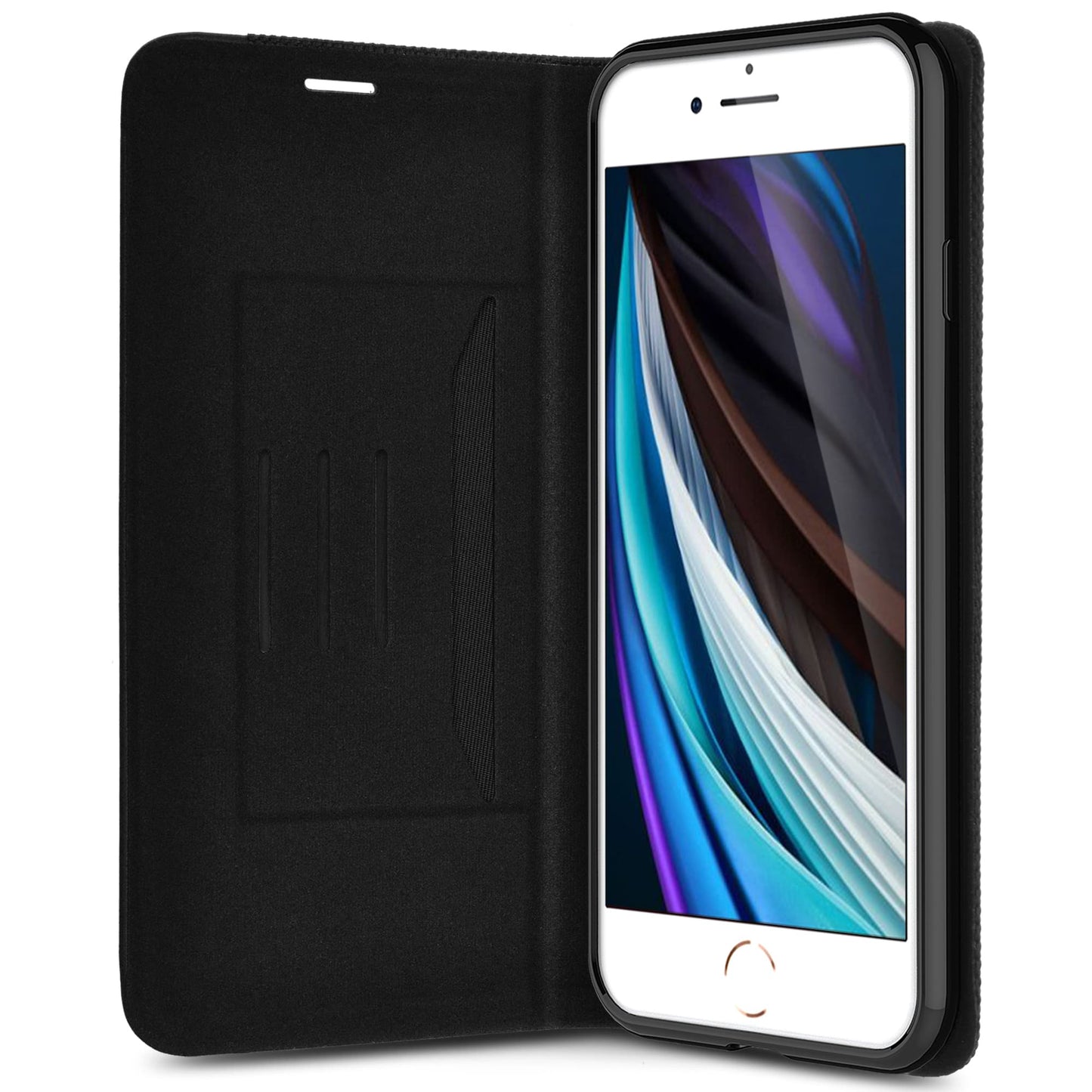ZIZO WALLET Series iPhone SE (3rd and 2nd gen)/8/7 Case - Black