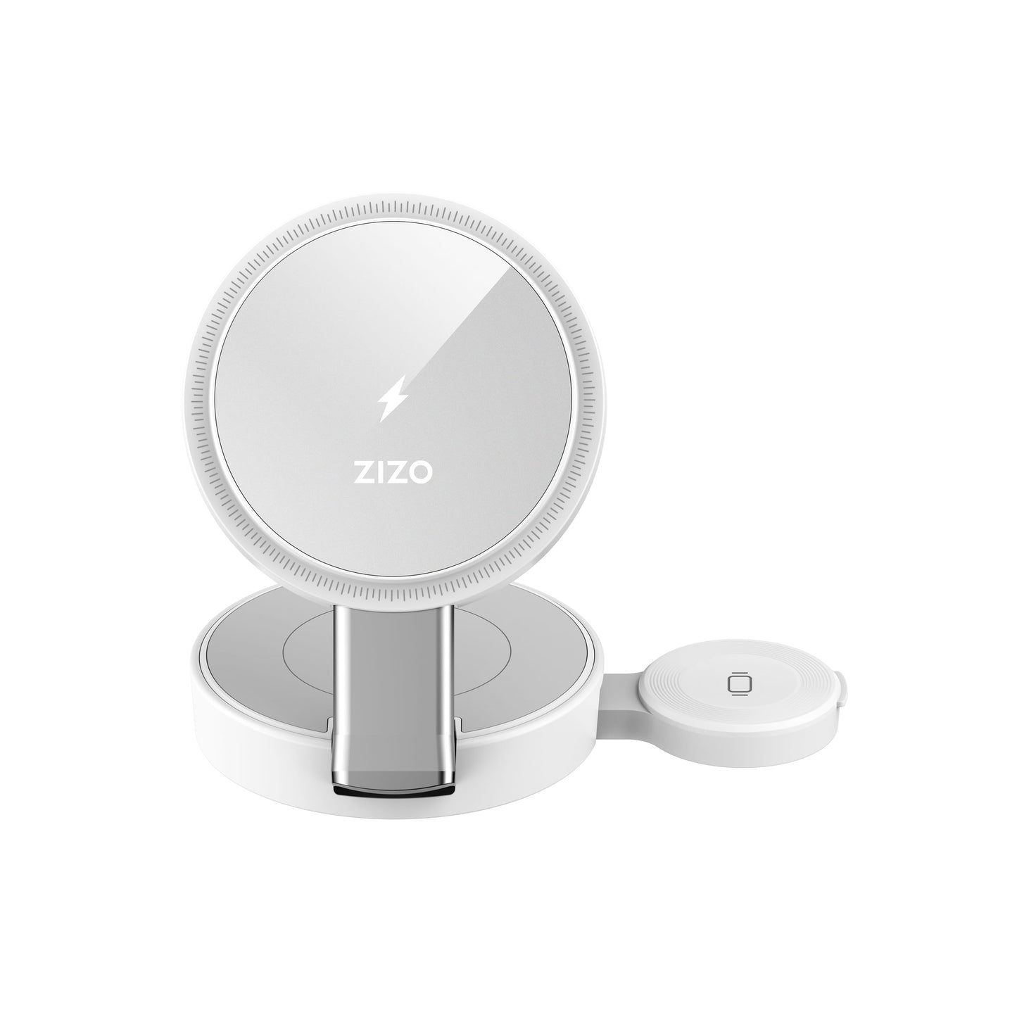 ZIZO PowerVault Fold Pro 3-in-1 MagSafe Charging Station with Adjustable Stand - Silver