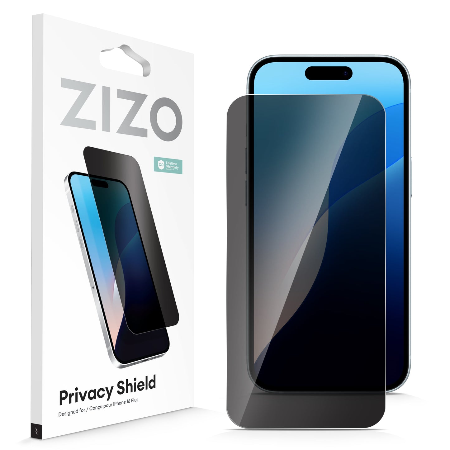 ZIZO PRIVACY Tempered Glass Screen Protector for iPhone 16 Plus
