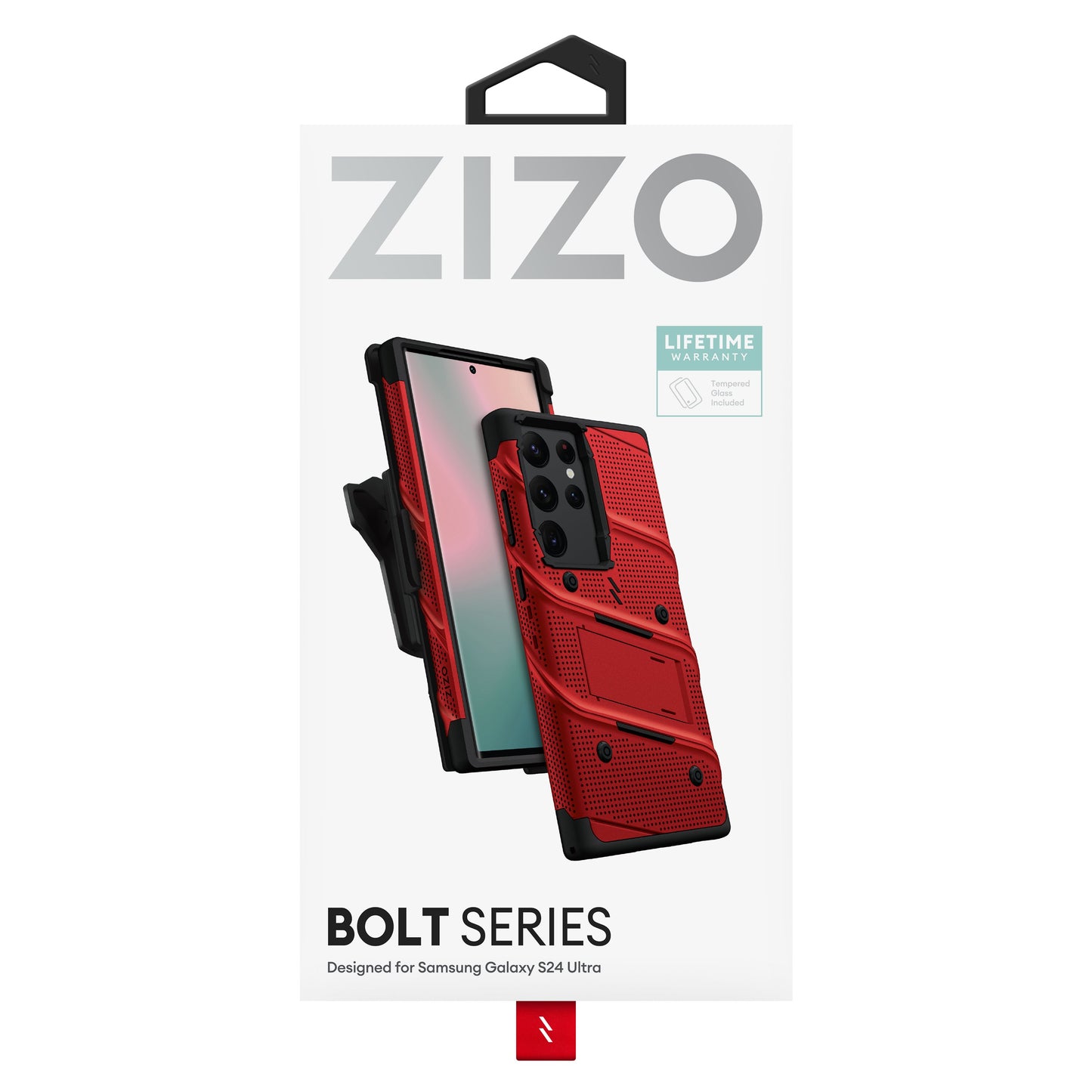 ZIZO BOLT Bundle Galaxy S24 Ultra Case with Tempered Glass