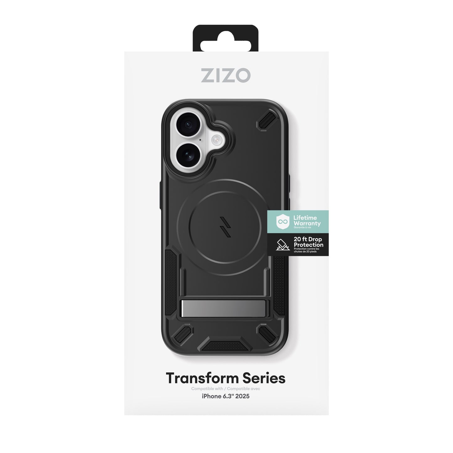 ZIZO TRANSFORM Series iPhone 17 MagSafe Case - Black - ZIZO Wireless