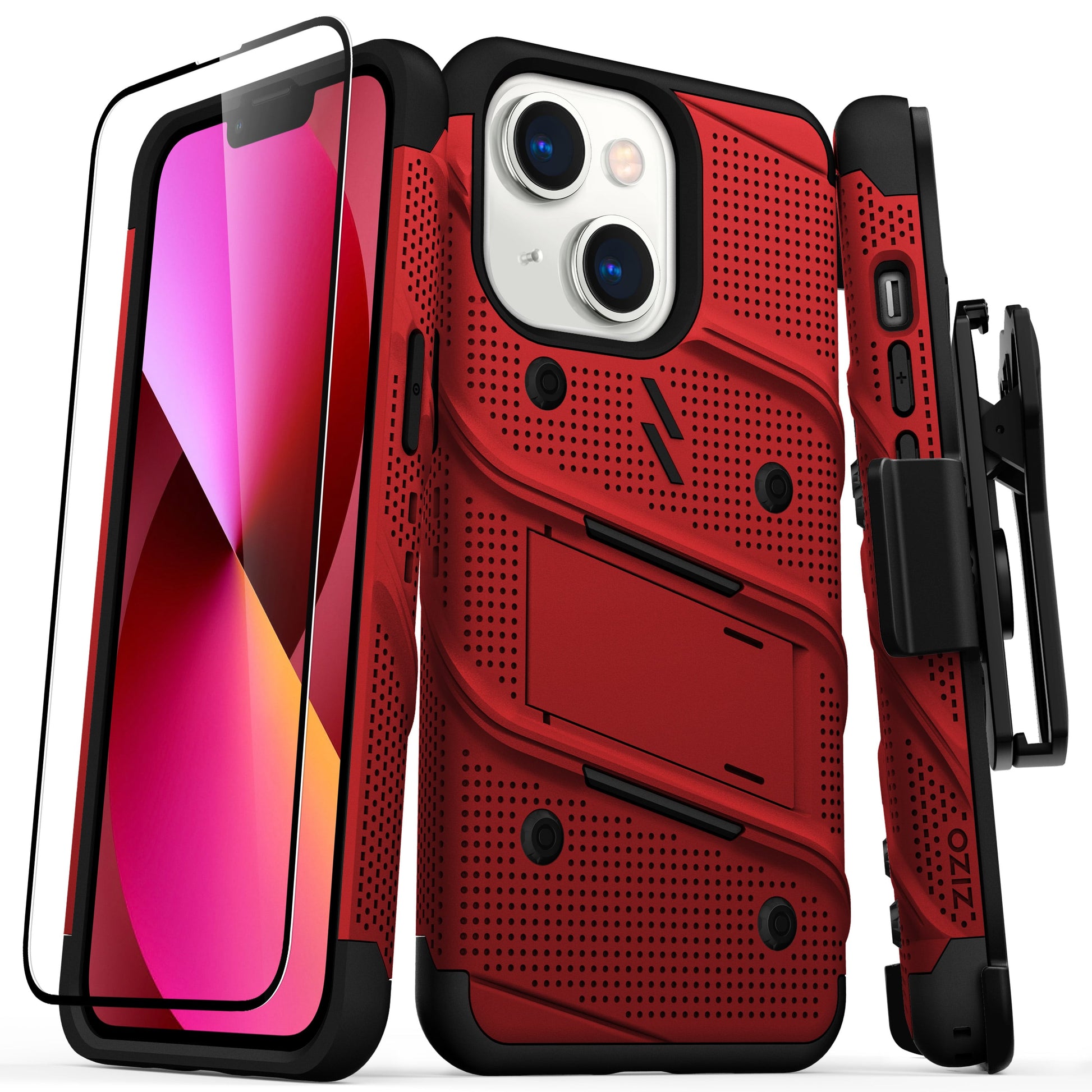 ZIZO BOLT Bundle iPhone 13 Case with Tempered Glass - ZIZO Wireless