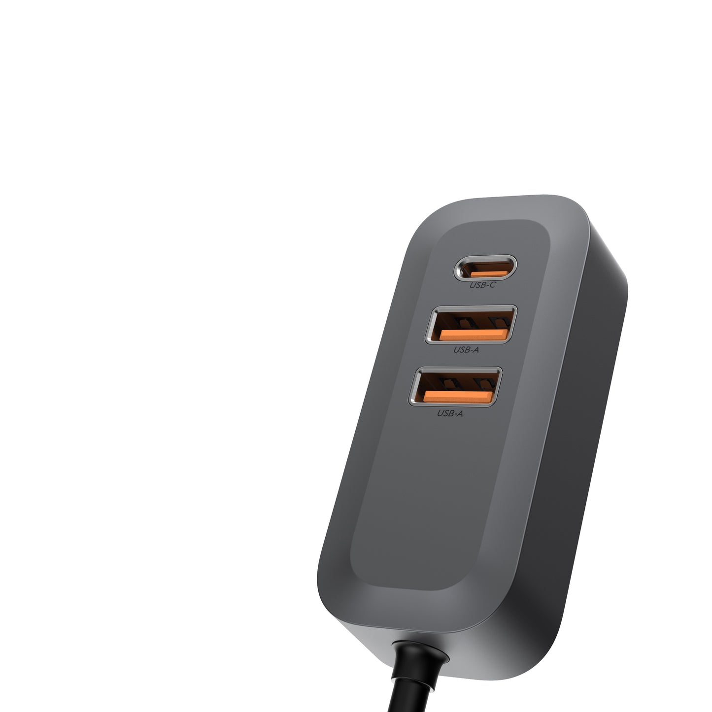 ZIZO PowerVault 4-Port Car Charging Hub with Extended Reach (100W) - Black