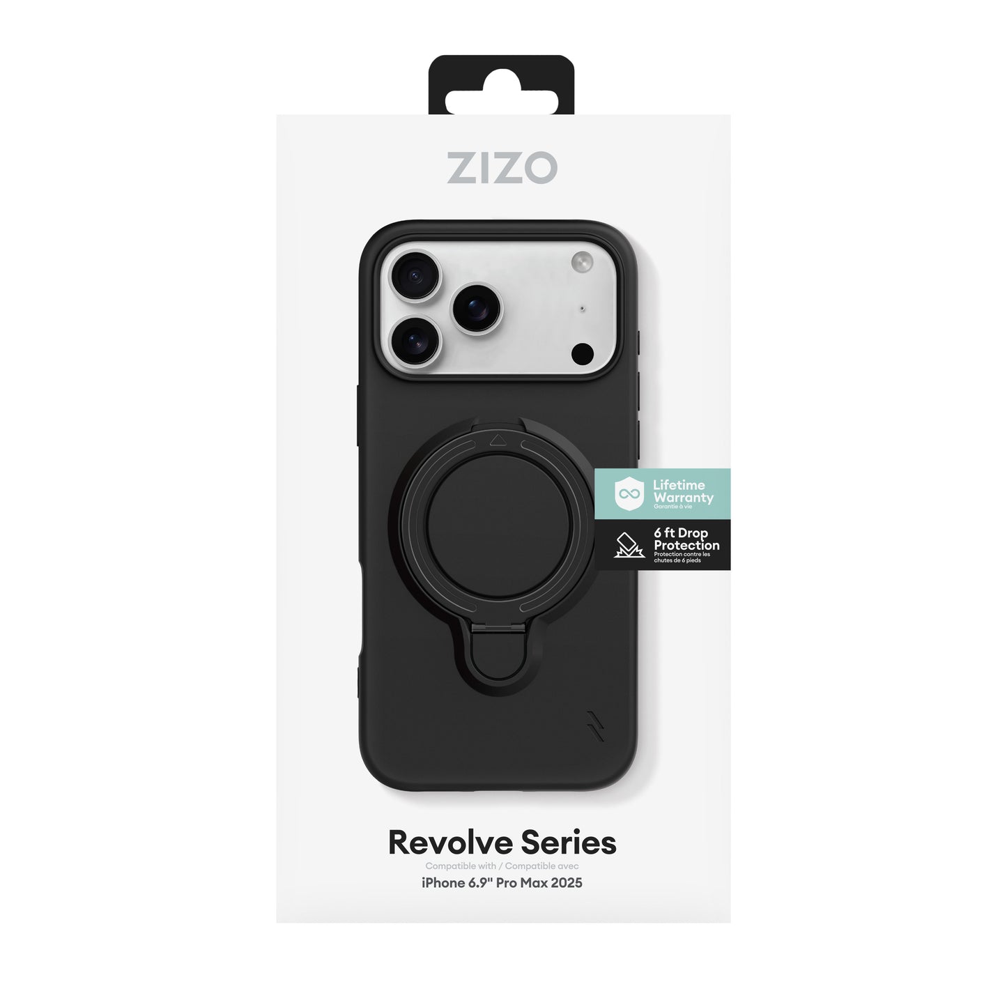 ZIZO REVOLVE Series iPhone 17 Pro Max Case - Magnetic Black - ZIZO Wireless