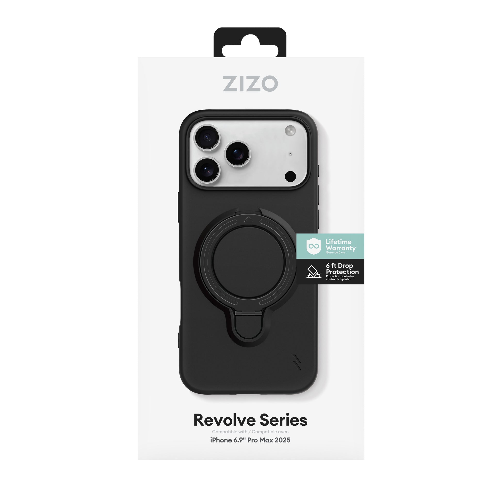 ZIZO REVOLVE Series iPhone 17 Pro Max Case - Magnetic Black - ZIZO Wireless