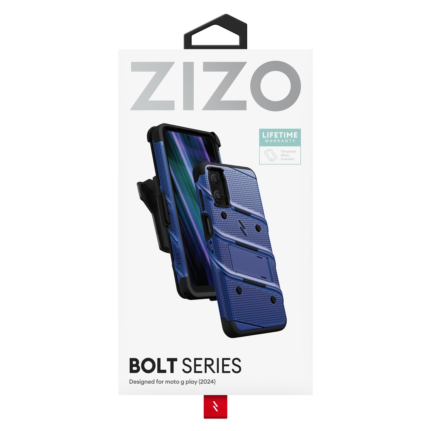 ZIZO BOLT Bundle moto g Play (2024) Case with Tempered Glass