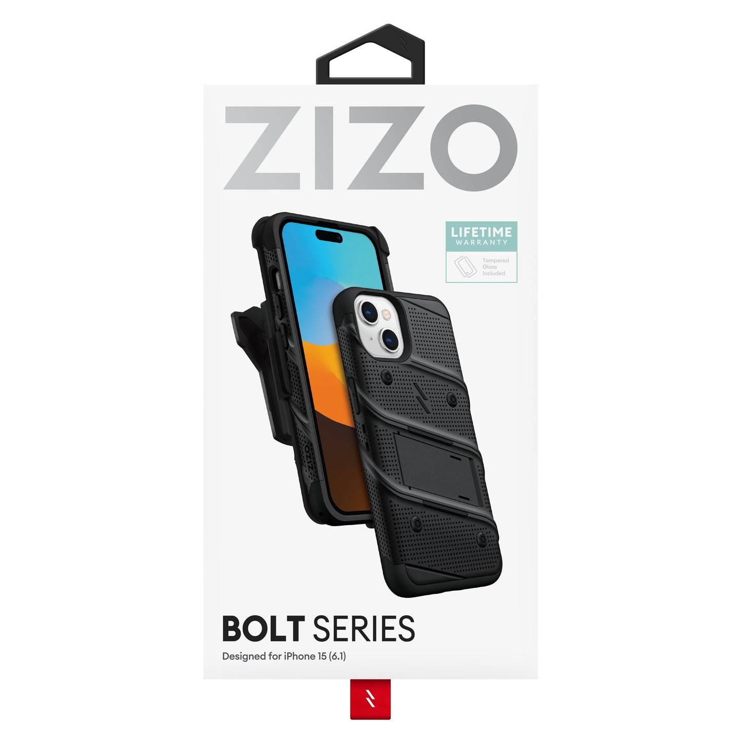 ZIZO BOLT Bundle iPhone 15 Case - Black