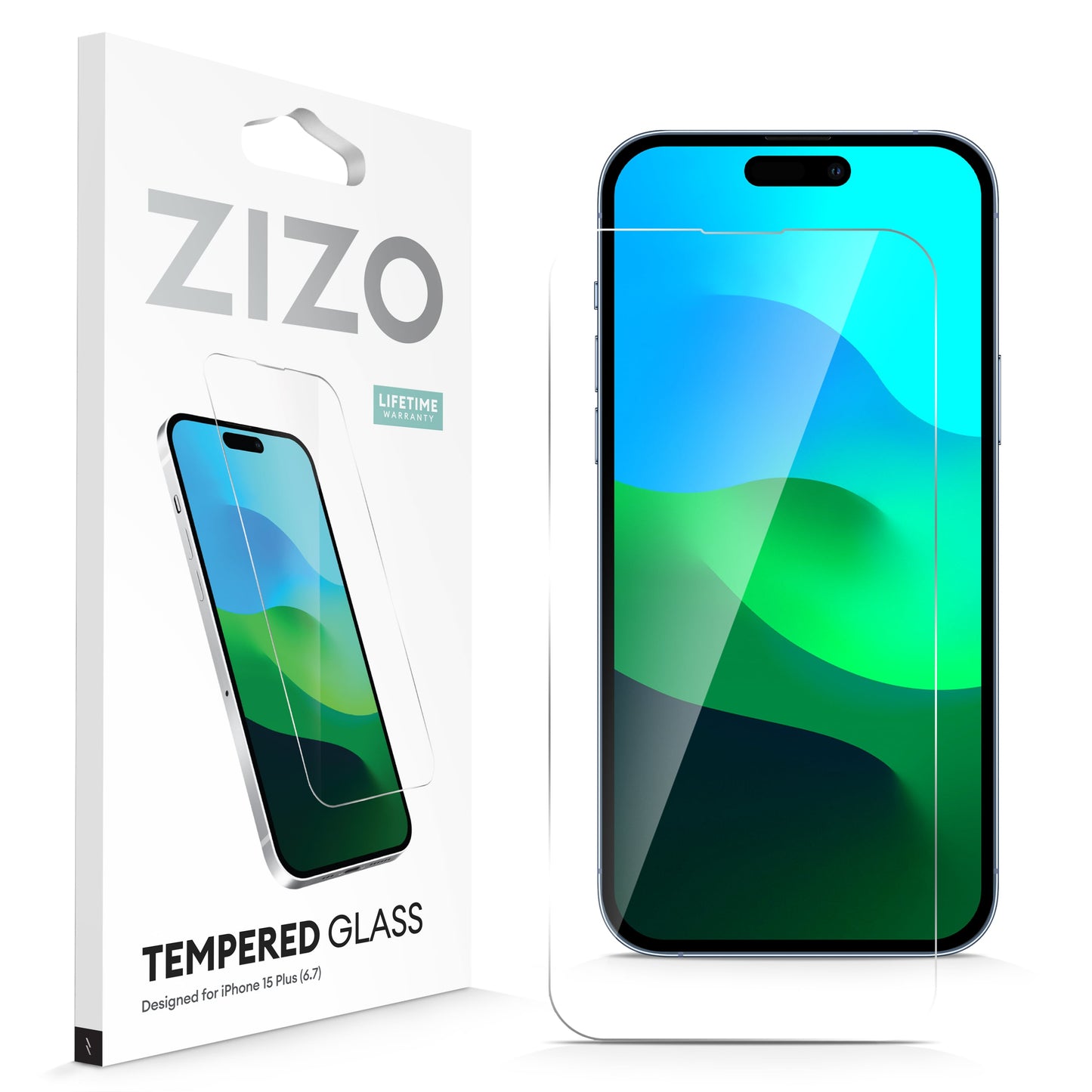 ZIZO TEMPERED GLASS Screen Protector for iPhone 15 Plus - Clear