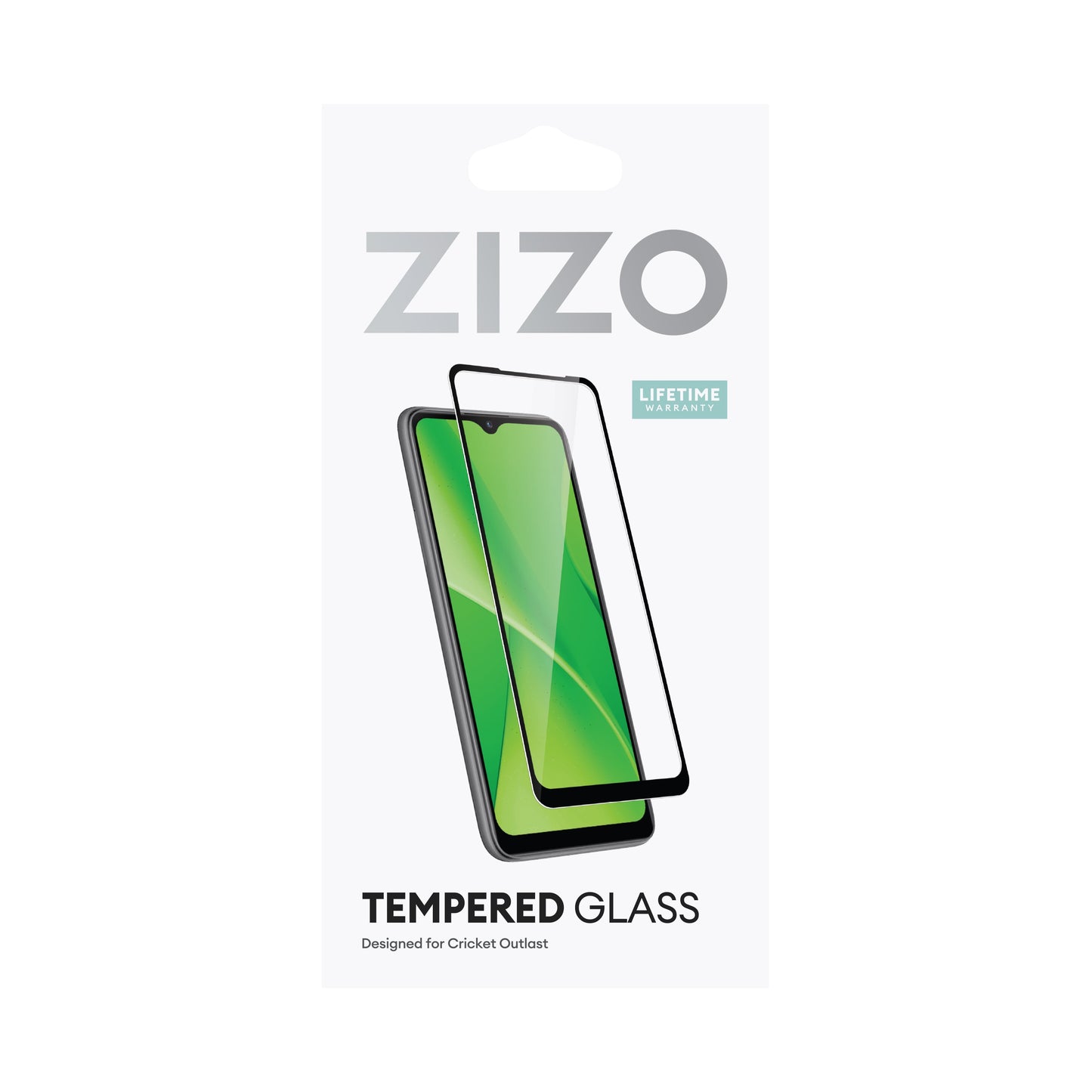 ZIZO TEMPERED GLASS Screen Protector for Cricket Outlast - Black