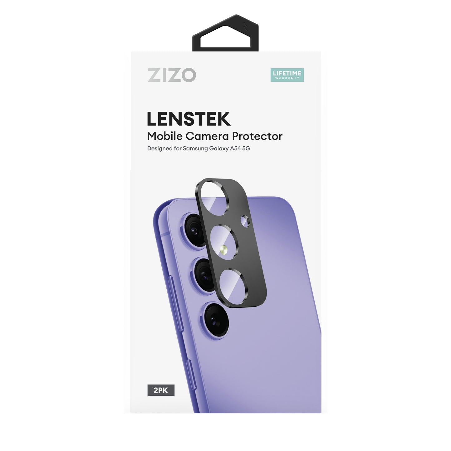 ZIZO LensTek Galaxy A54 5G Camera Lens Protector (2 Pack) - Black