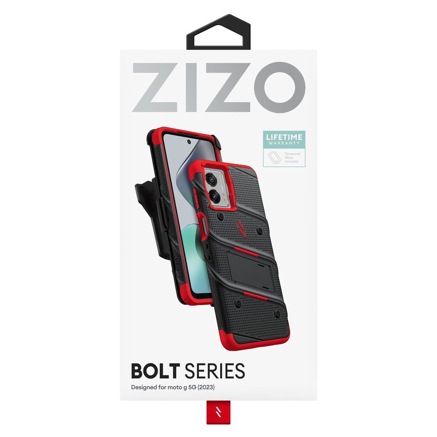 ZIZO BOLT Bundle moto g 5G (2023) Case - Red