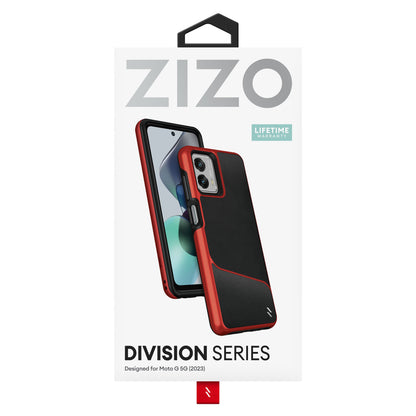 ZIZO DIVISION Series moto g 5G (2023) Case - Black & Red