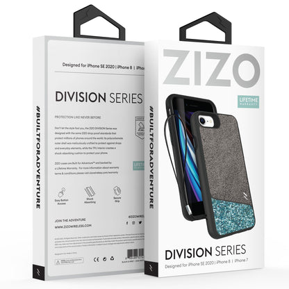 ZIZO DIVISION Series Case for iPhone SE (2020) / iPhone 8 / iPhone 7 - Black & Mint