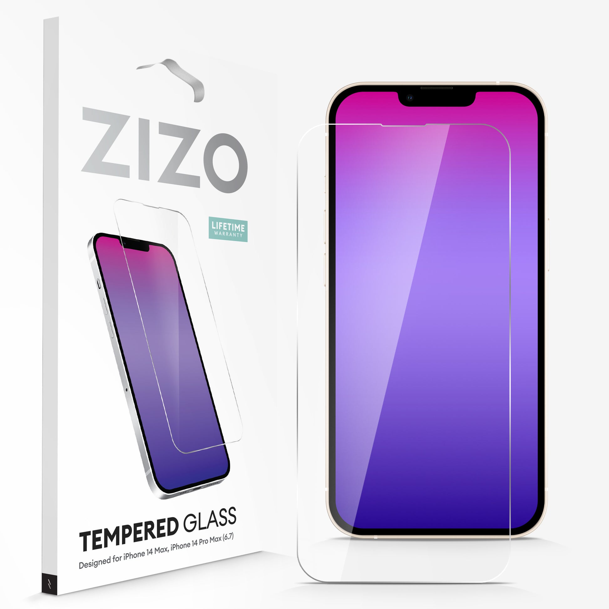 ZIZO TEMPERED GLASS Screen Protector for iPhone 14 Max (6.7) - Clear