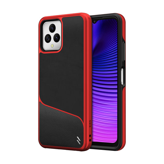 ZIZO DIVISION Series T-Mobile REVVL 6 5G Case - Black & Red - ZIZO Wireless