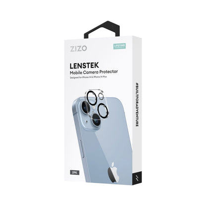 ZIZO LensTek iPhone 14 / iPhone 14 Plus Camera Lens Protector (2 Pack) - Black