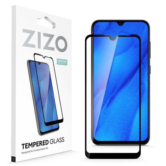 ZIZO TEMPERED GLASS Screen Protector for Cricket Debut S2 - Black