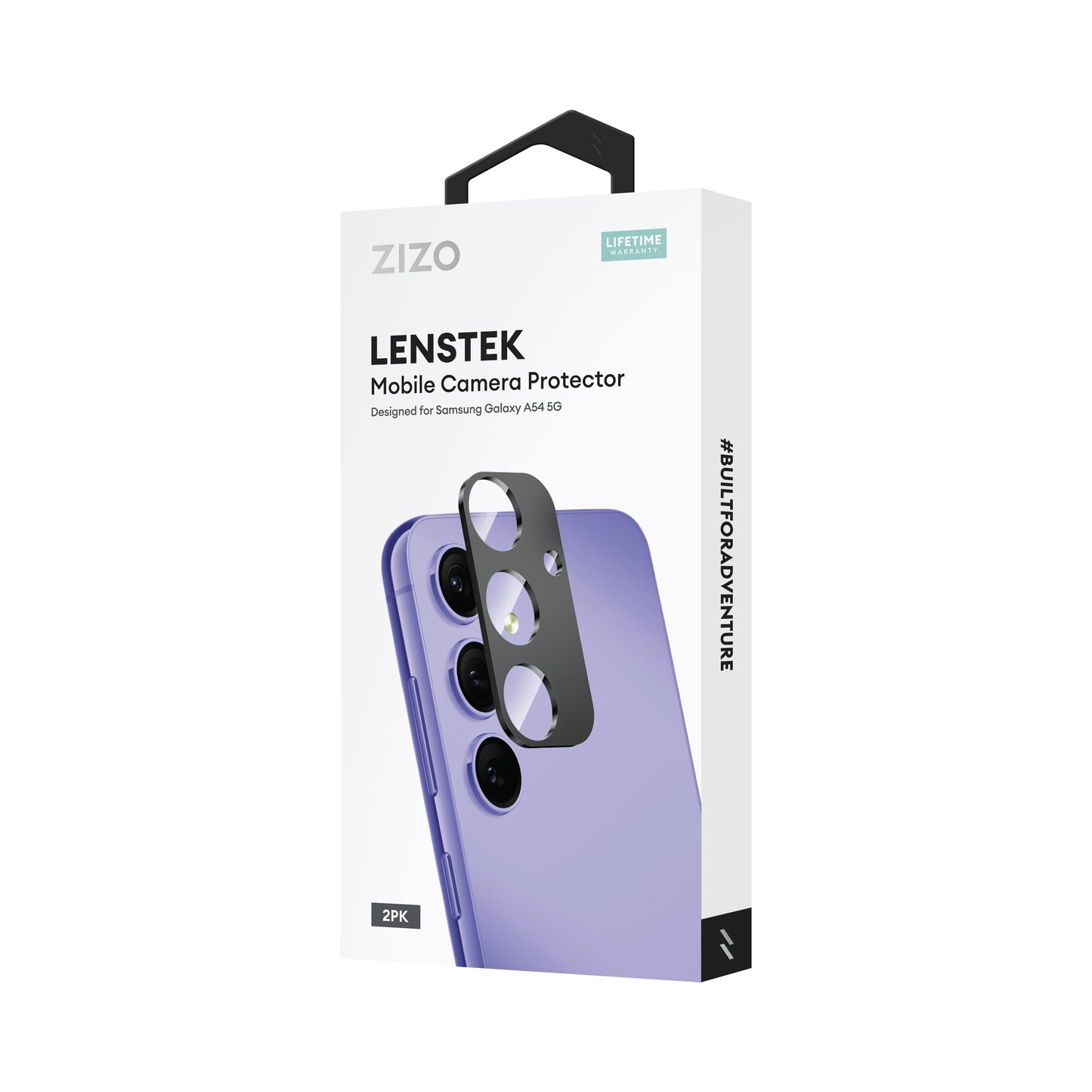 ZIZO LensTek Galaxy A54 5G Camera Lens Protector (2 Pack) - Black