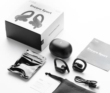 ZIZO Encore Sport accessories laid out beside the retail box